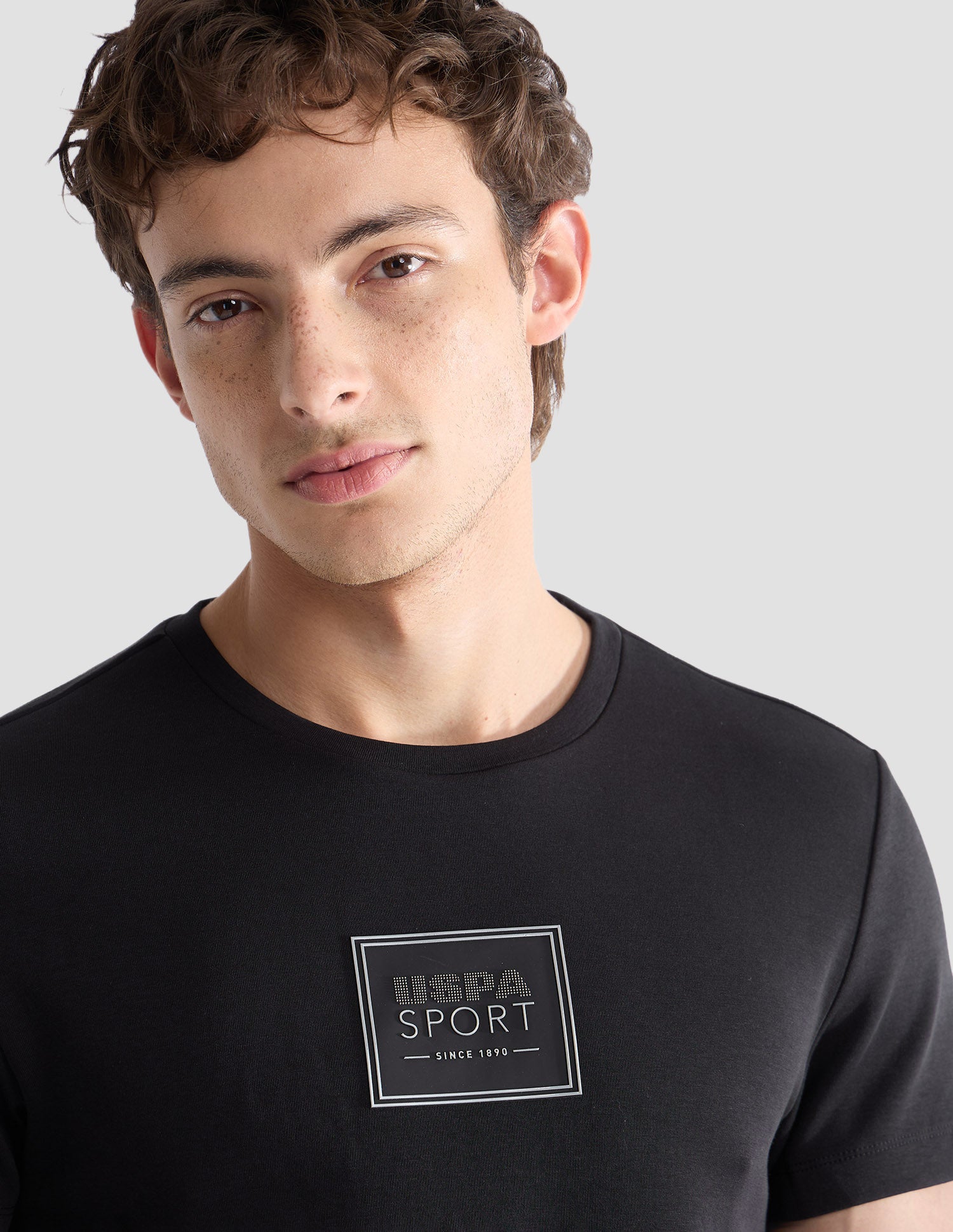 Solid Slim Fit Active T-Shirt Black - U.S. Polo Assn. India | Large