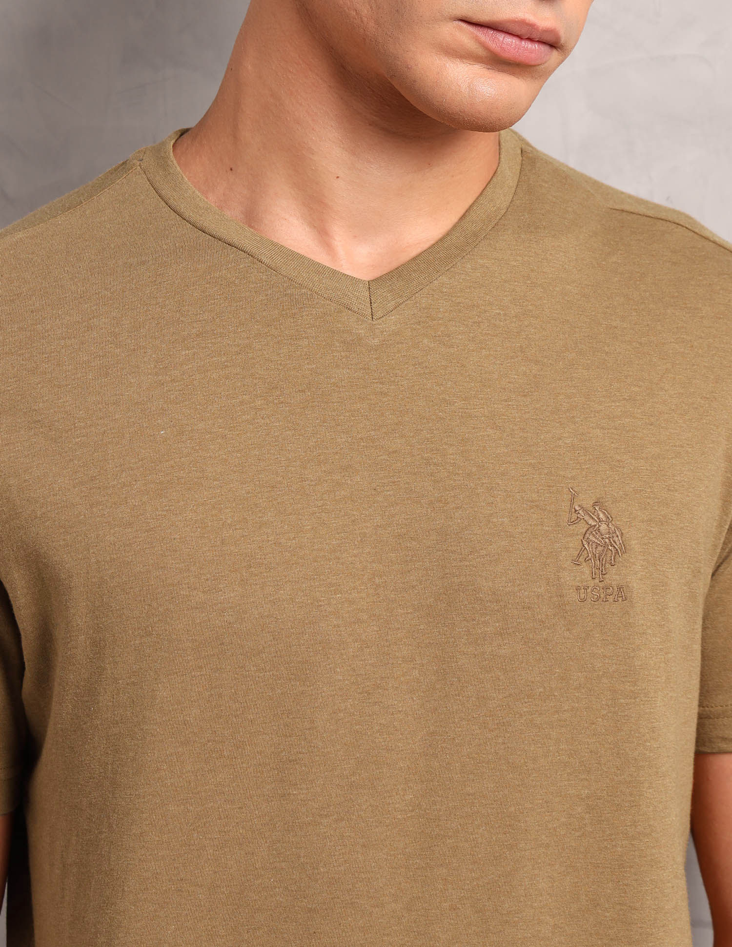 Breathable Comfort Fit I638 Lounge T-Shirt - Pack Of 1 Mustard Melange - U.S. POLO ASSN. | Large