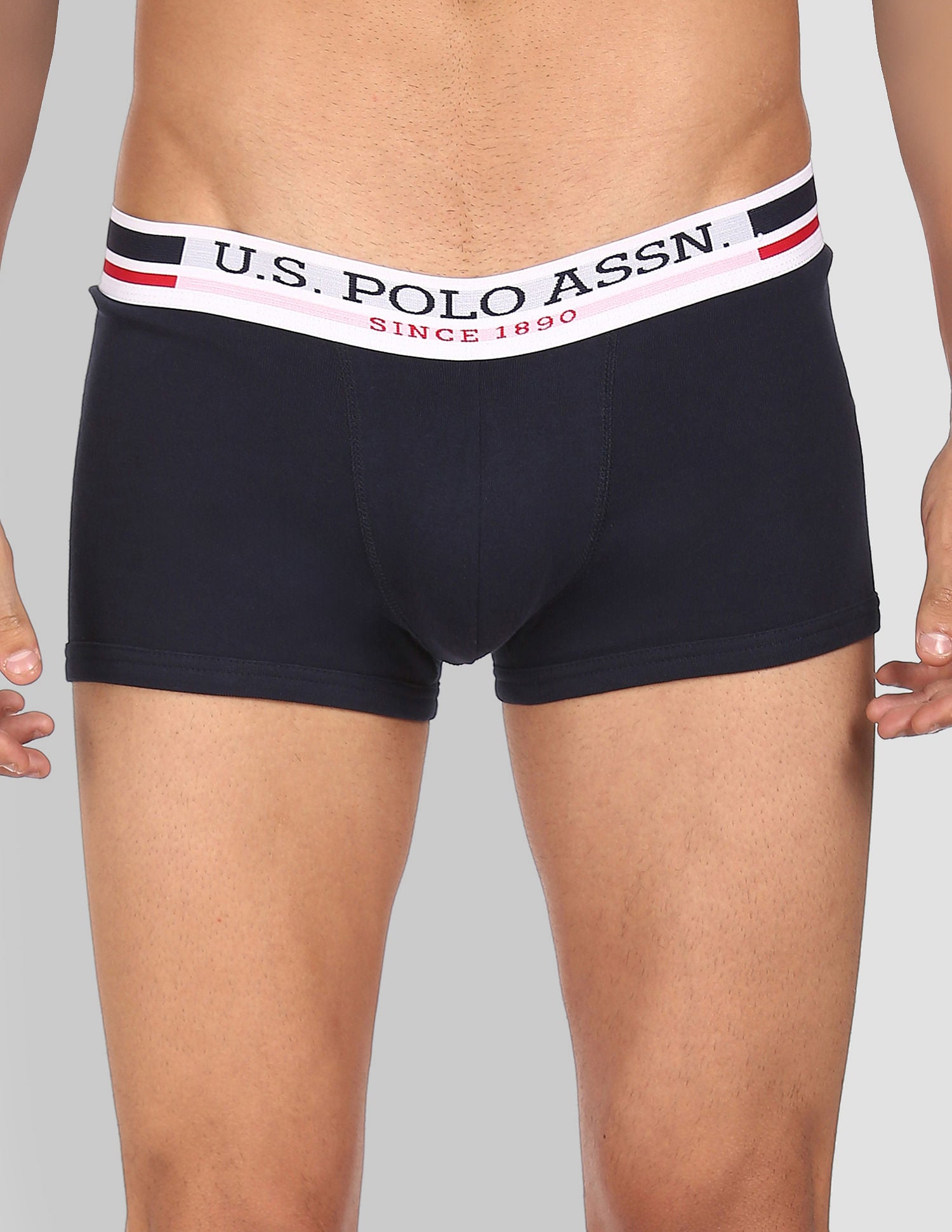 Mid Rise Cotton I641 Trunks - Pack Of 2 Navy and Olive - U.S. POLO ASSN. | Large