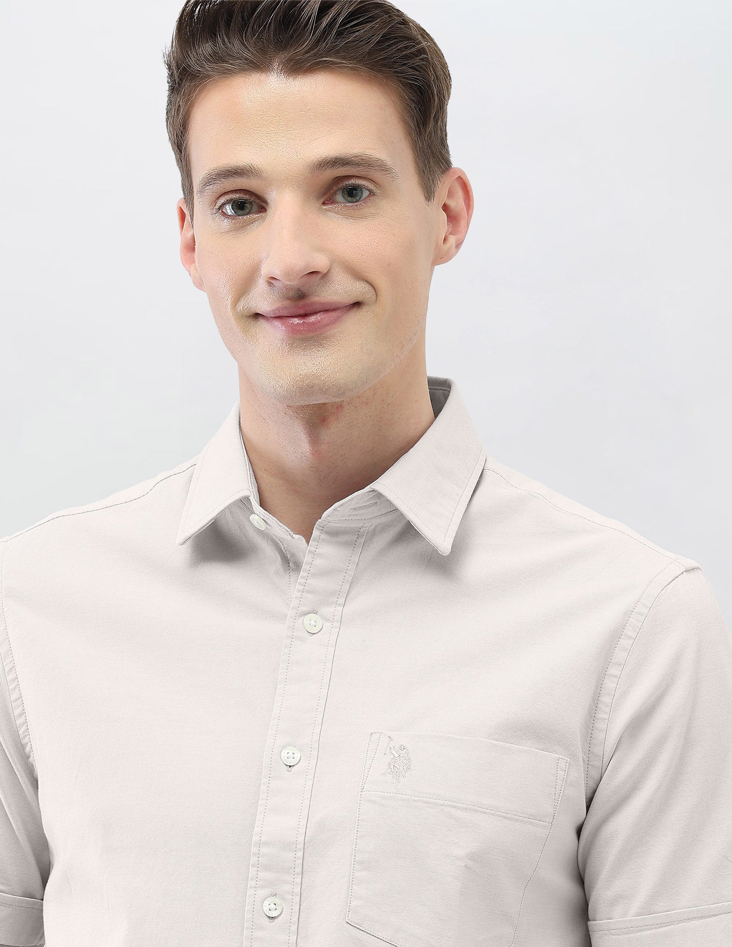 Casa De Campo Regular Fit Shirt Ivory - U.S. Polo Assn. India | Large