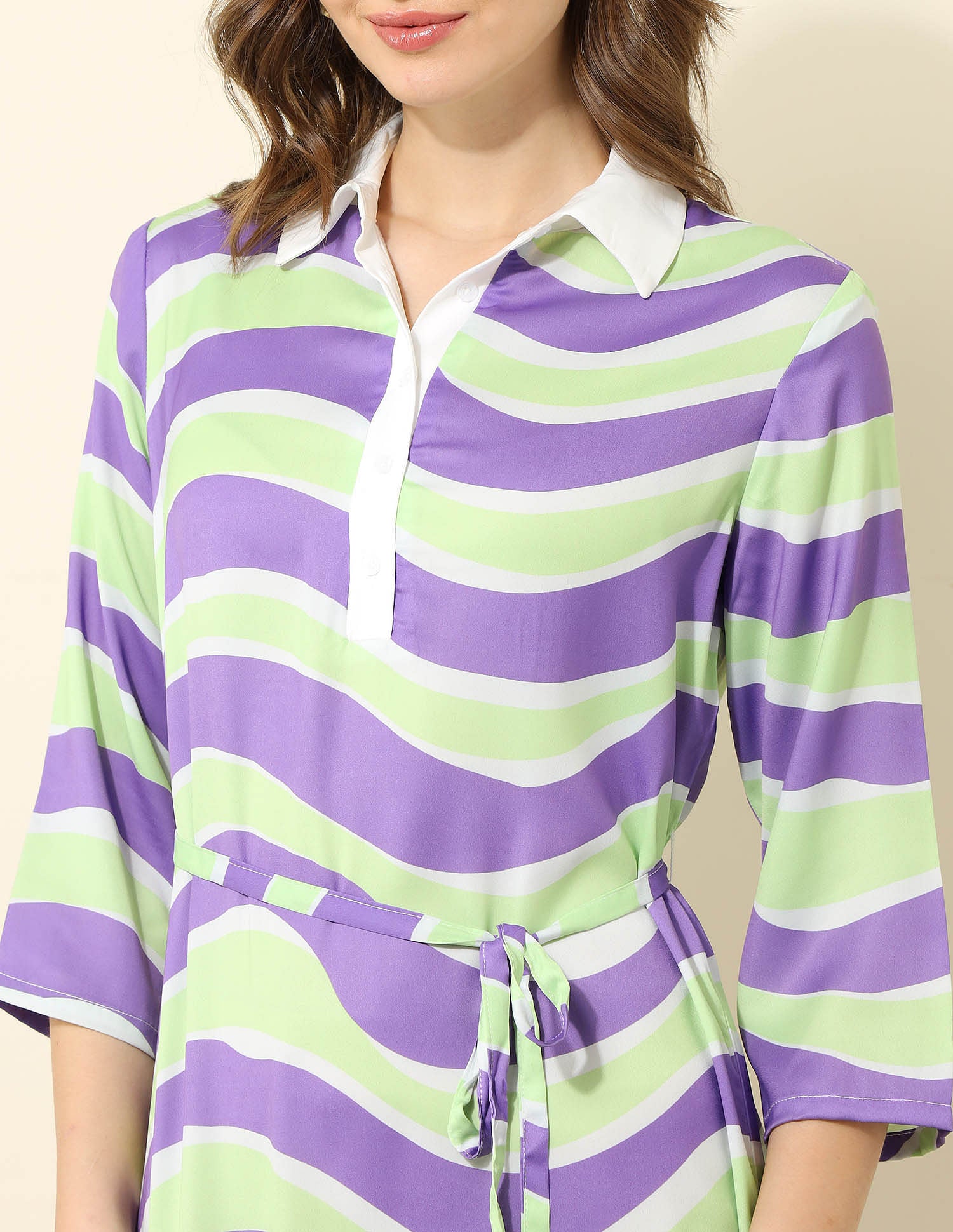 Shirt Collar Striped Dress Multi-colour - U.S. POLO ASSN. | Large
