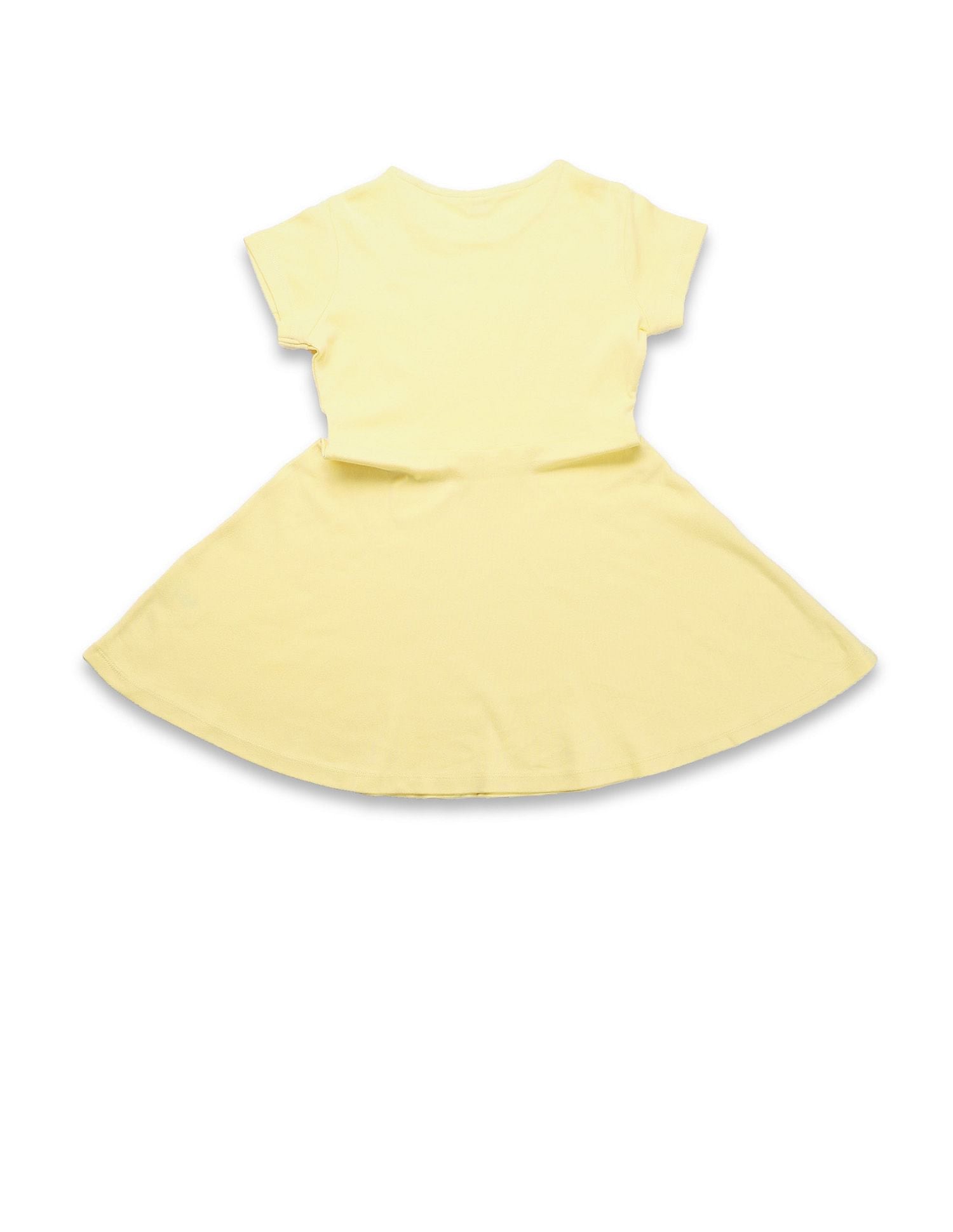 Girls Brand Printed Fit And Flare Dress Yellow - U.S. POLO ASSN. | Large