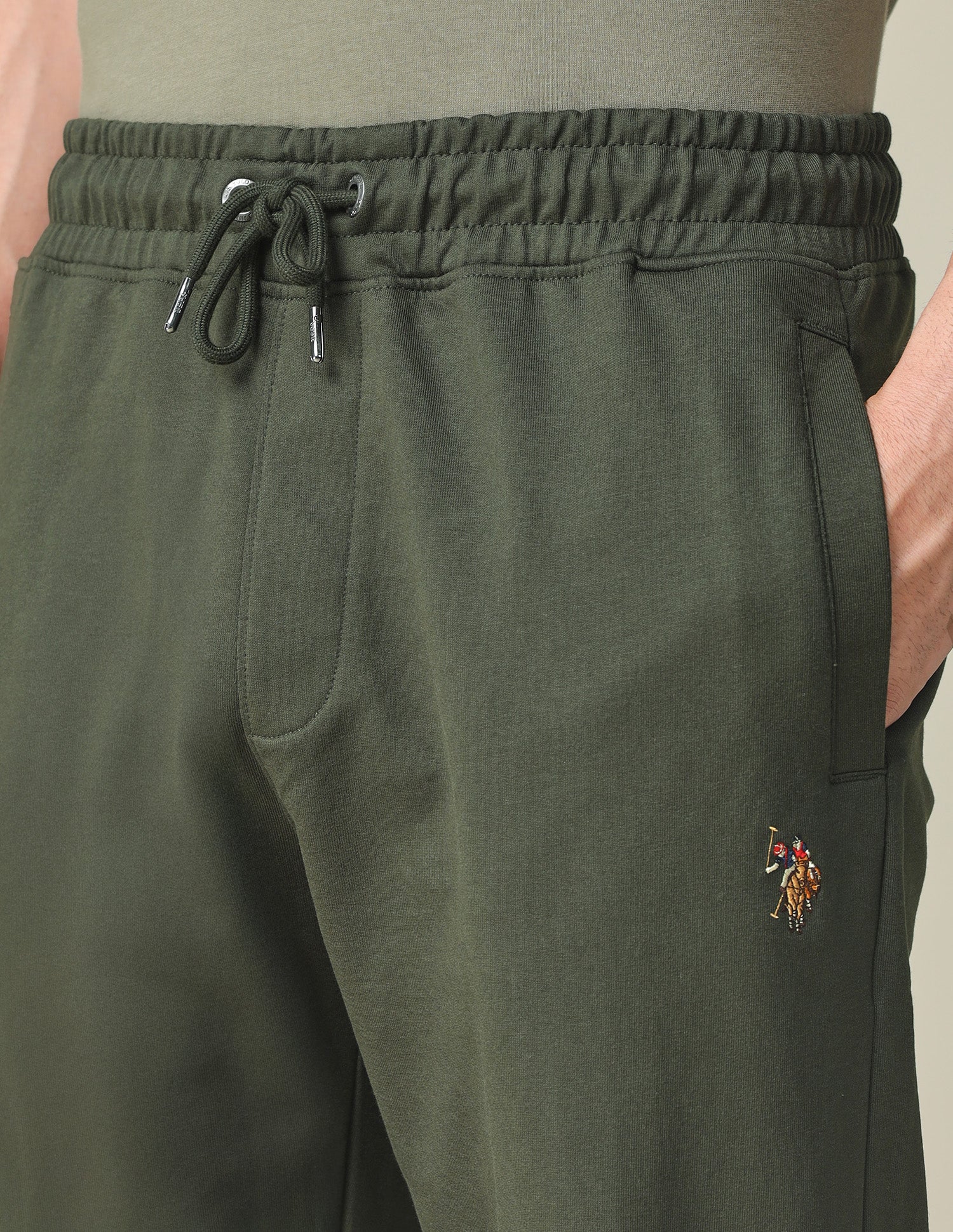 Solid Regular Fit Track Pants Olive - U.S. POLO ASSN. | Large