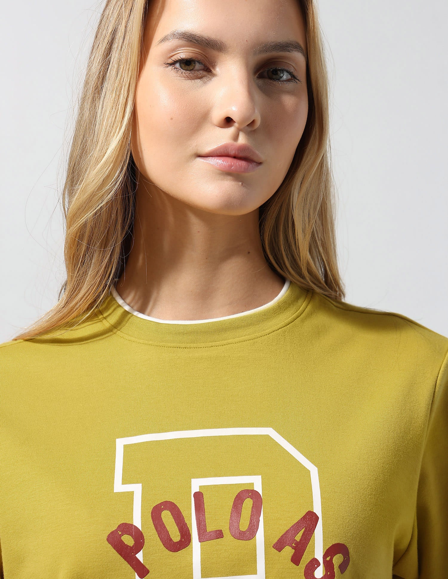 Shrunken Regular Fit T-Shirt Yellow - U.S. Polo Assn. India | Large