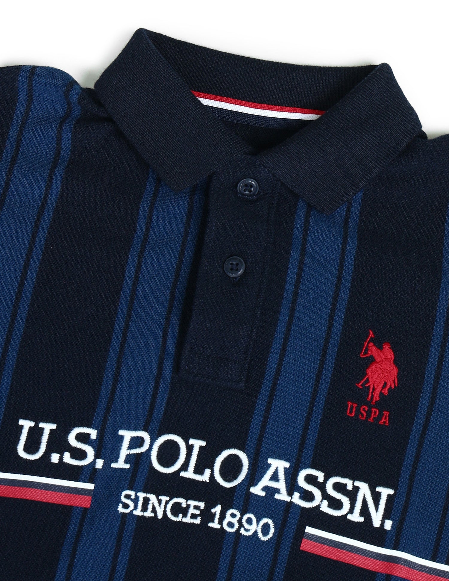 Boys Graphic Printed Regular Fit Polo Shirts Navy - U.S. Polo Assn. India | Large