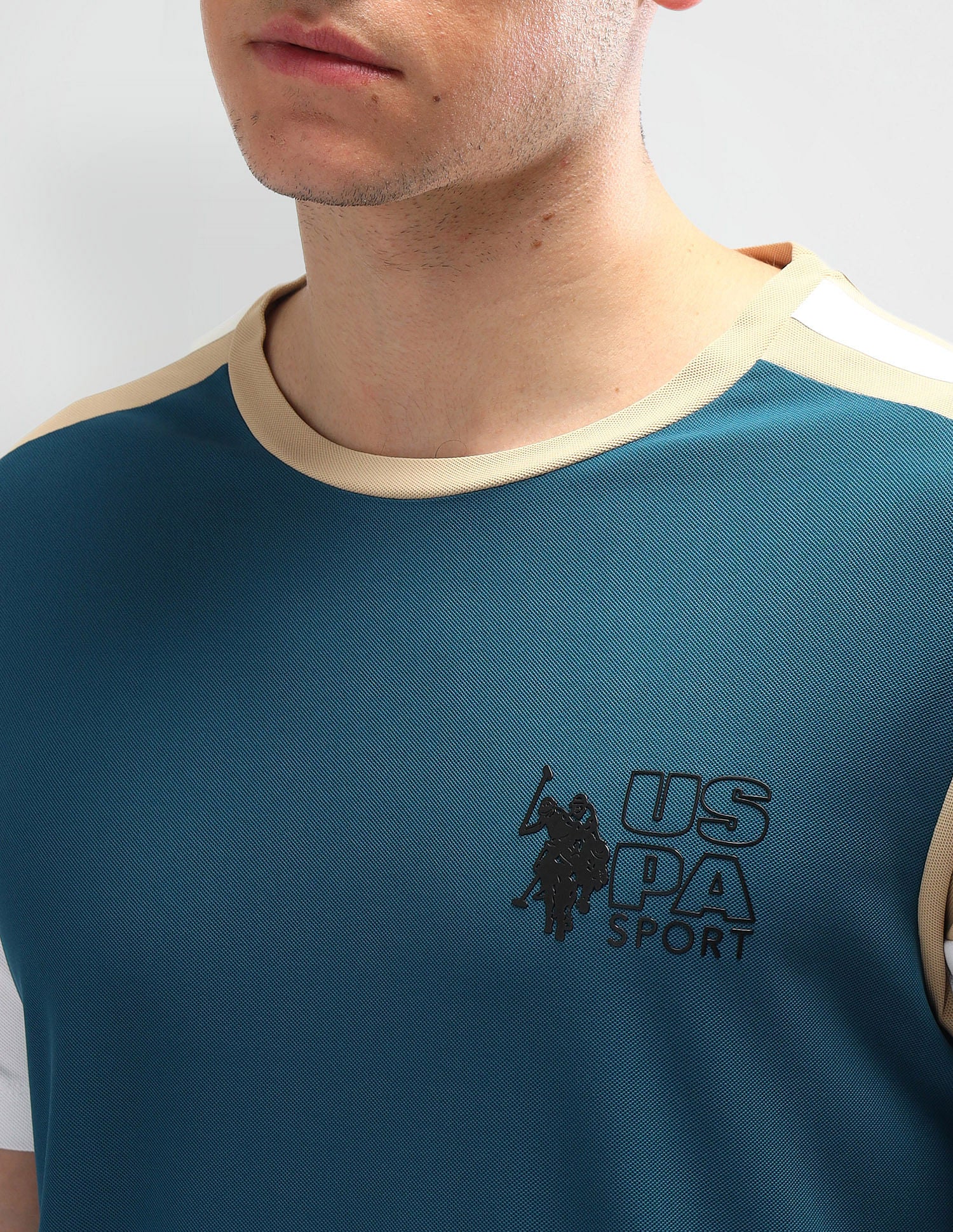 Slim Fit Solid T-Shirt Teal - U.S. POLO ASSN. | Large