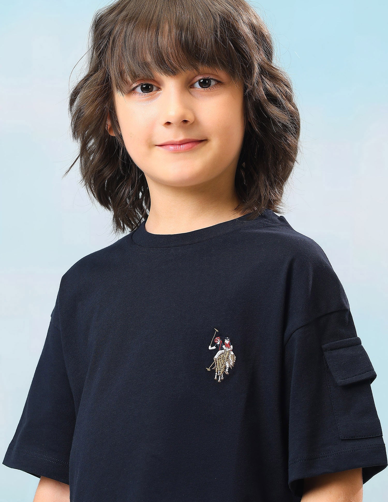 Solid Oversized Fit T-Shirt Navy - U.S. Polo Assn. India | Large