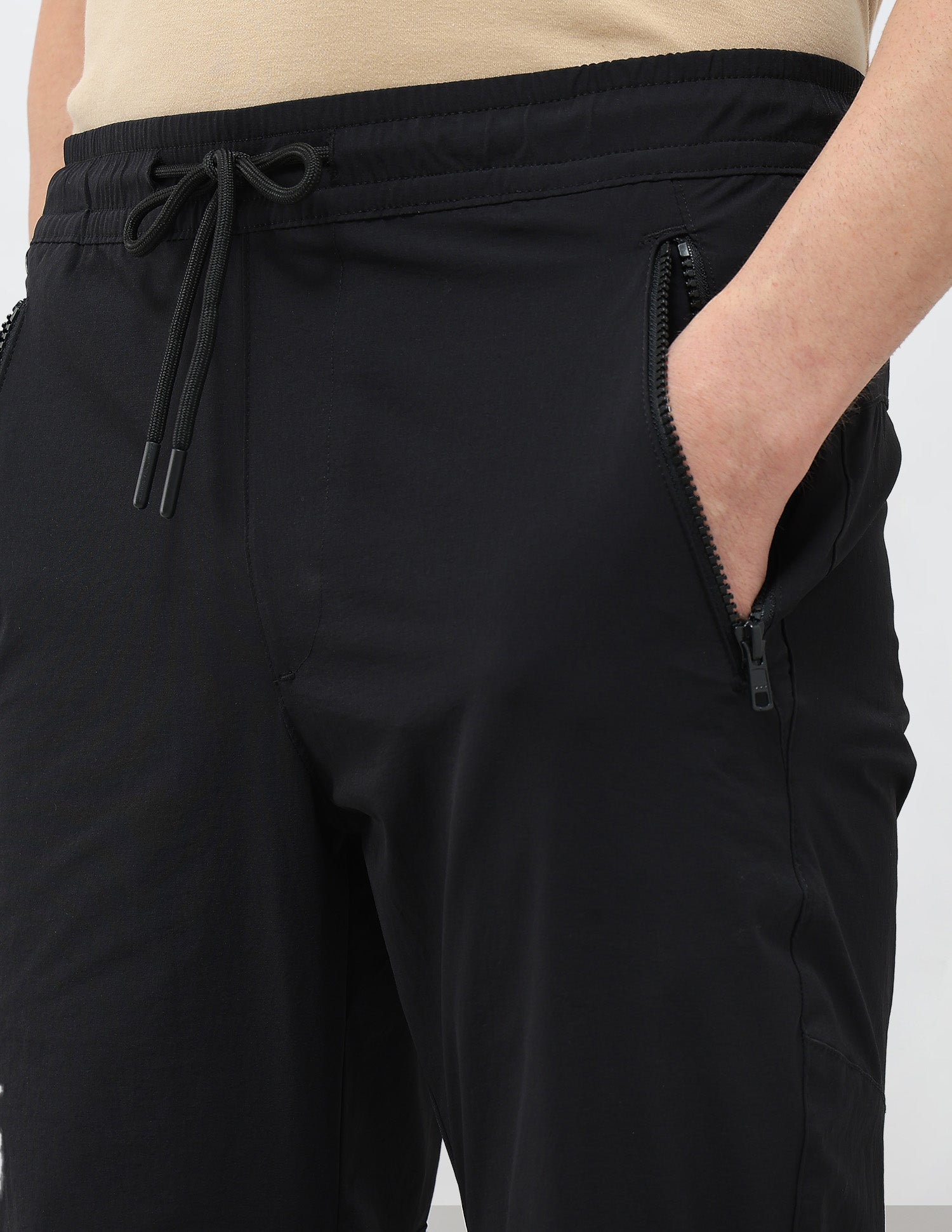 Straight Fit Mid Rise Joggers Black - U.S. Polo Assn. India | Large