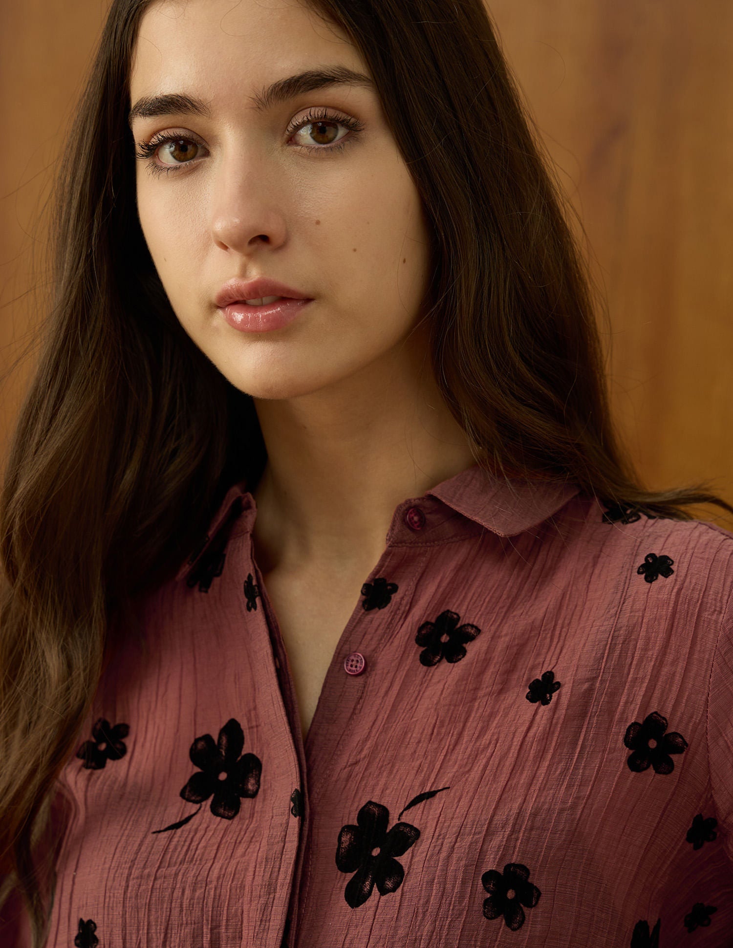 Floral Flock Regular Fit Shirt Bronze - U.S. POLO ASSN. | Large