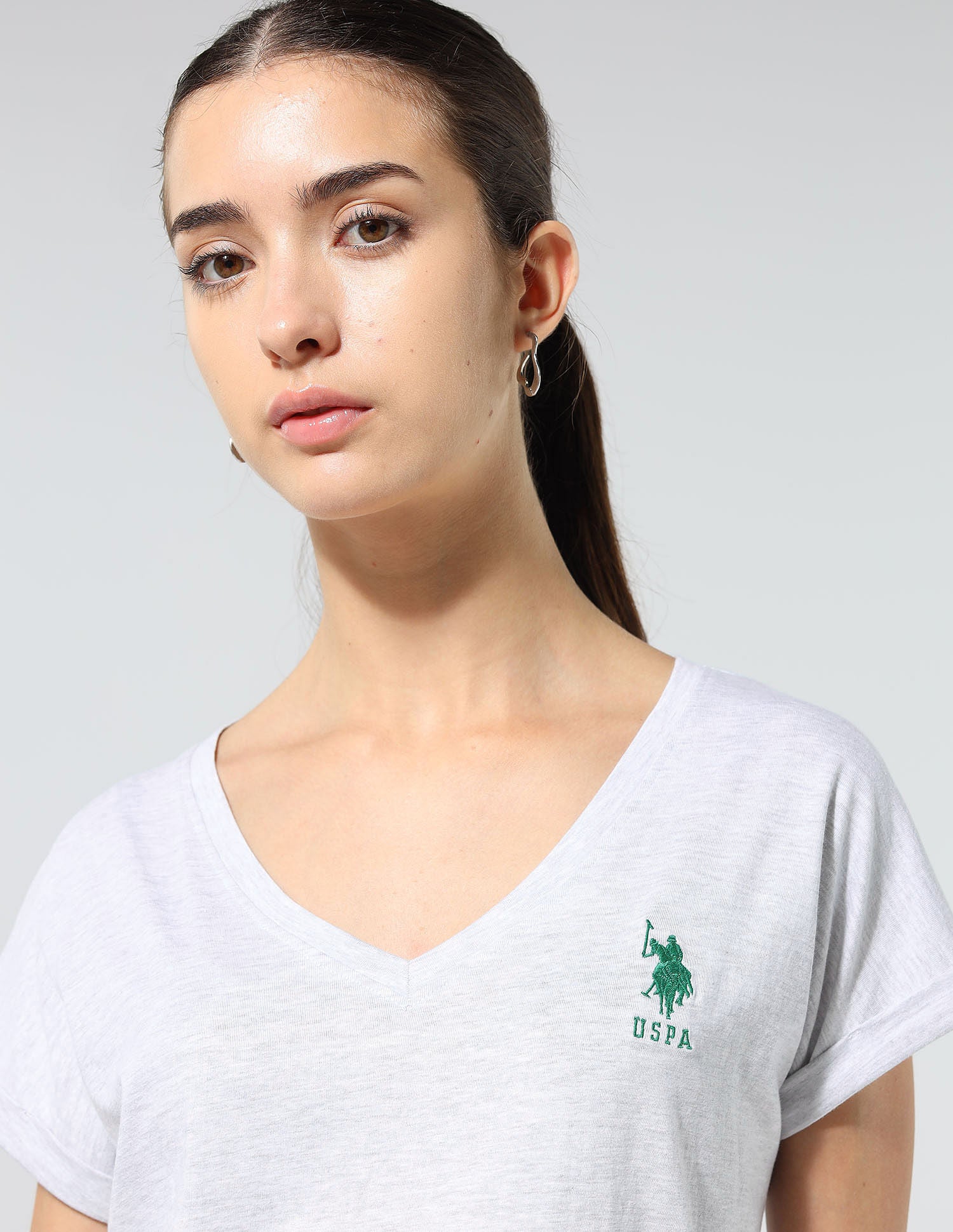 Regular Fit Solid Lounge T-Shirt Light Grey - U.S. POLO ASSN. | Large