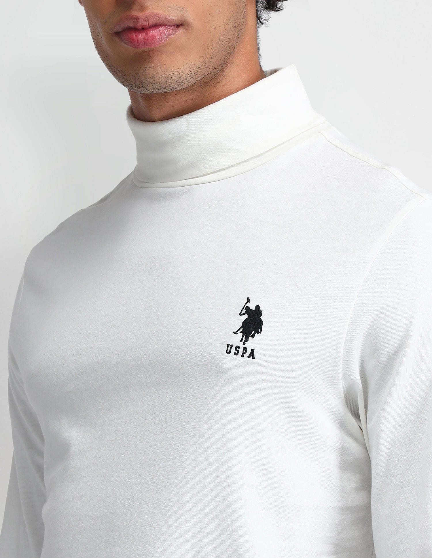 Outdoor Muscle Fit Solid T-Shirt Ivory - U.S. POLO ASSN. | Large