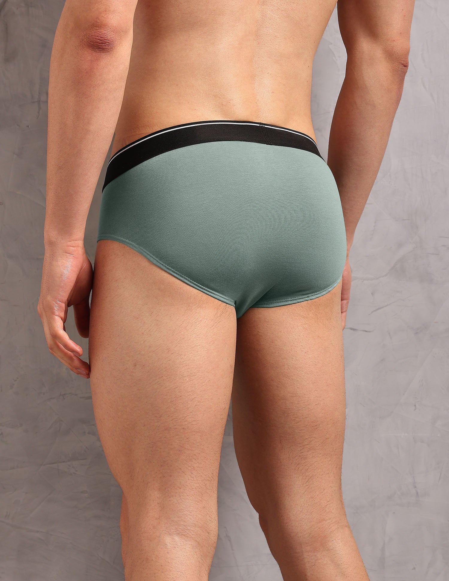 Cotton Stretch Breathable OEB18 Briefs - Pack Of 2 Uspa Black and Chinon Green - U.S. POLO ASSN. | Large