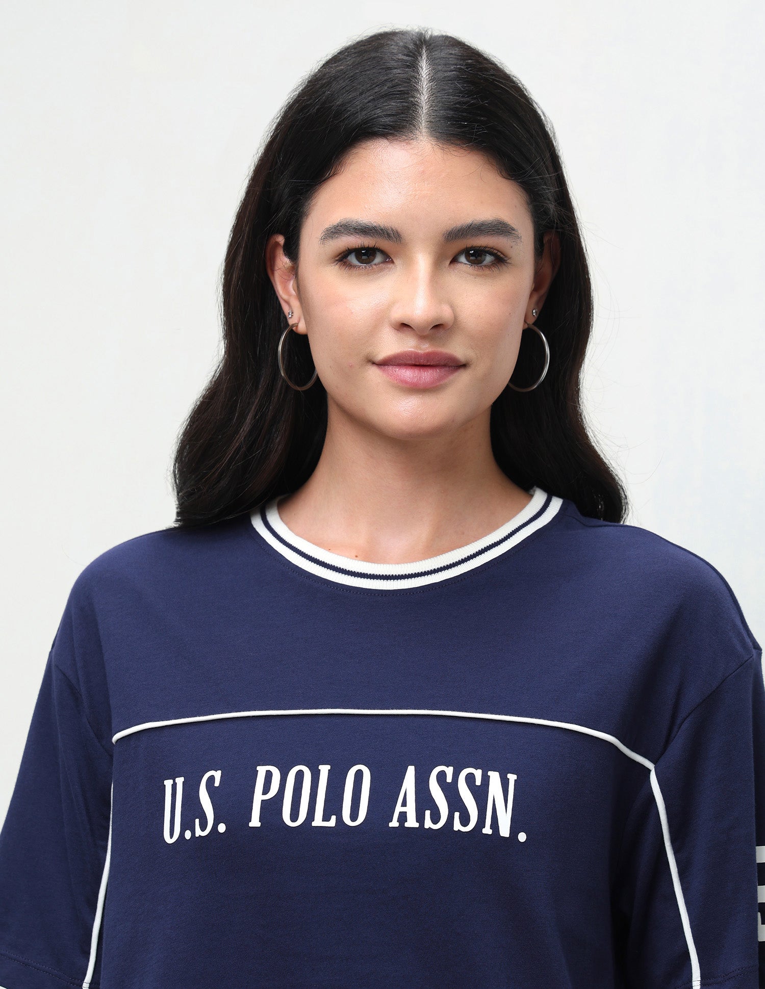 Brand Printed Regular Fit T-Shirt Navy - U.S. Polo Assn. India | Large