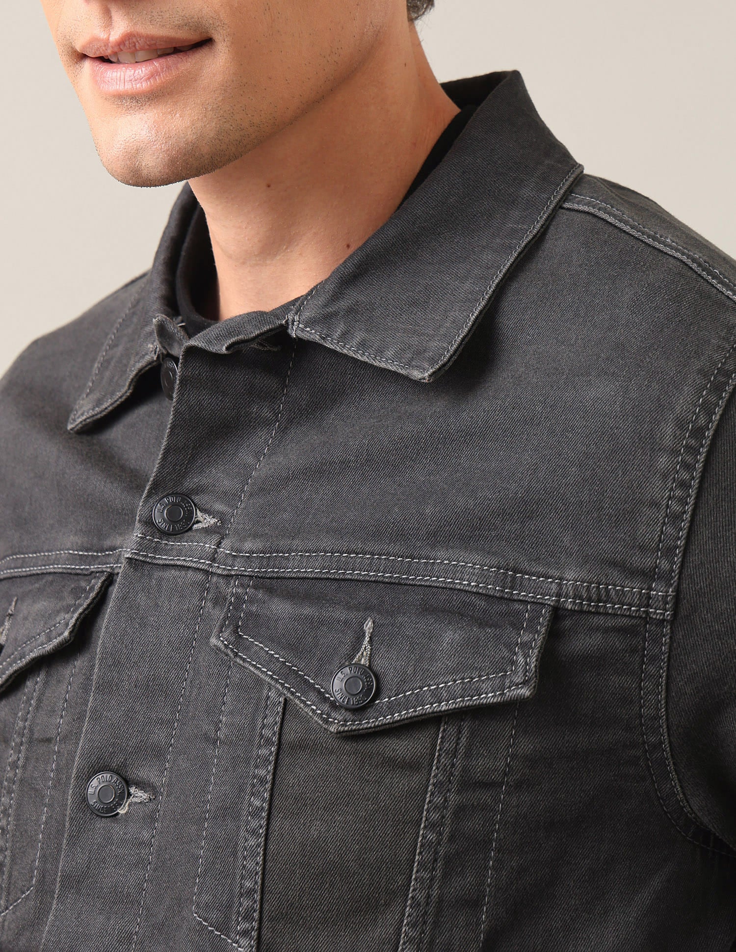 Authentic Denim Jacket Dark Grey - U.S. Polo Assn. India | Large