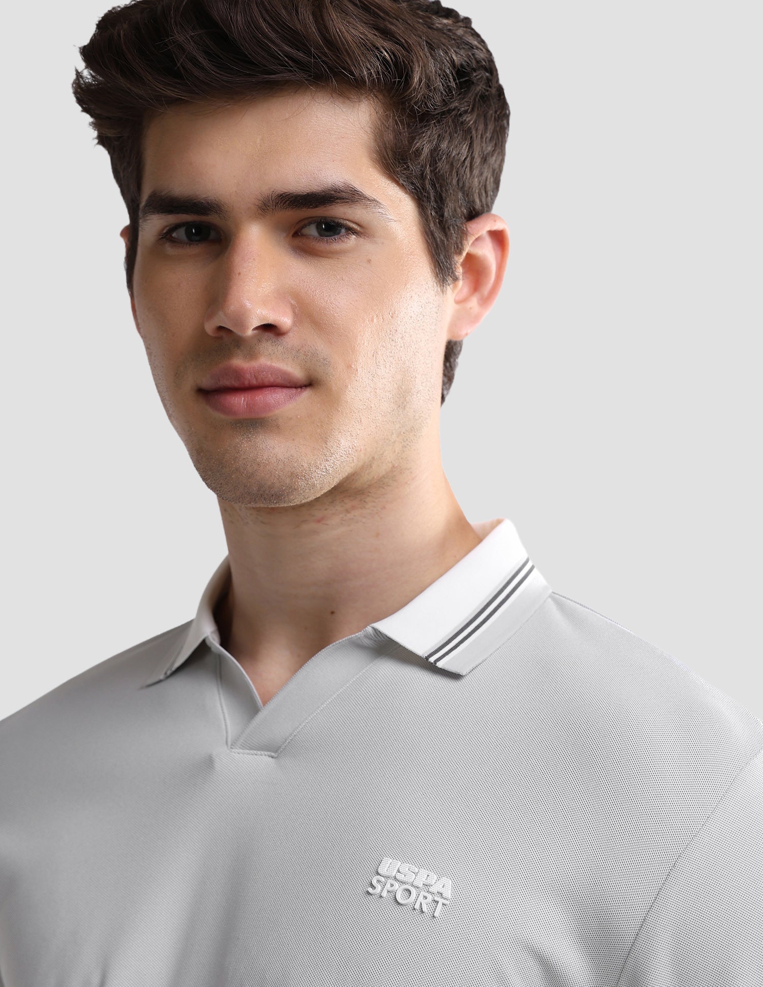 Solid Slim Fit Active Polo Shirt Grey - U.S. Polo Assn. India | Large
