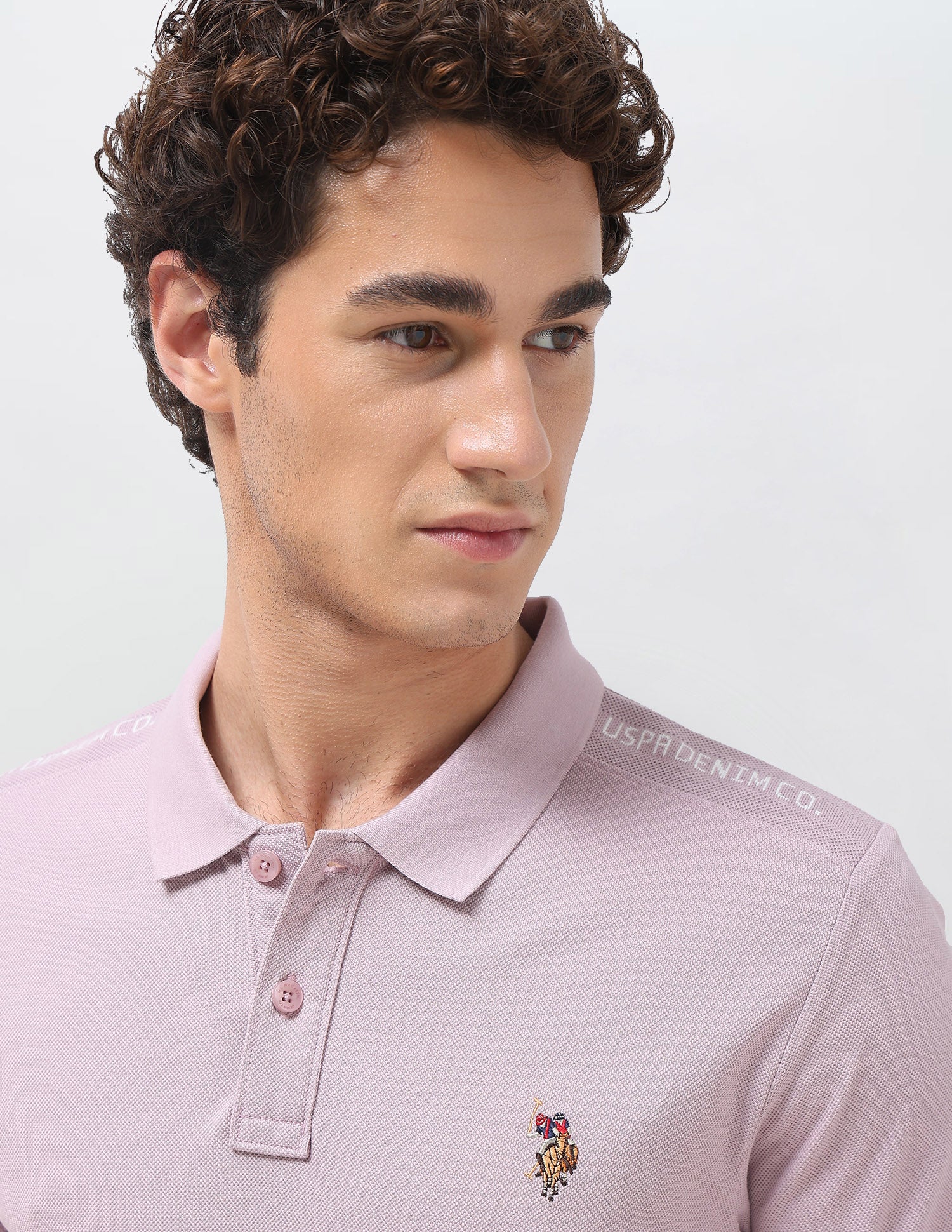 Solid Slim Fit Polo Shirt Peach - U.S. Polo Assn. India | Large