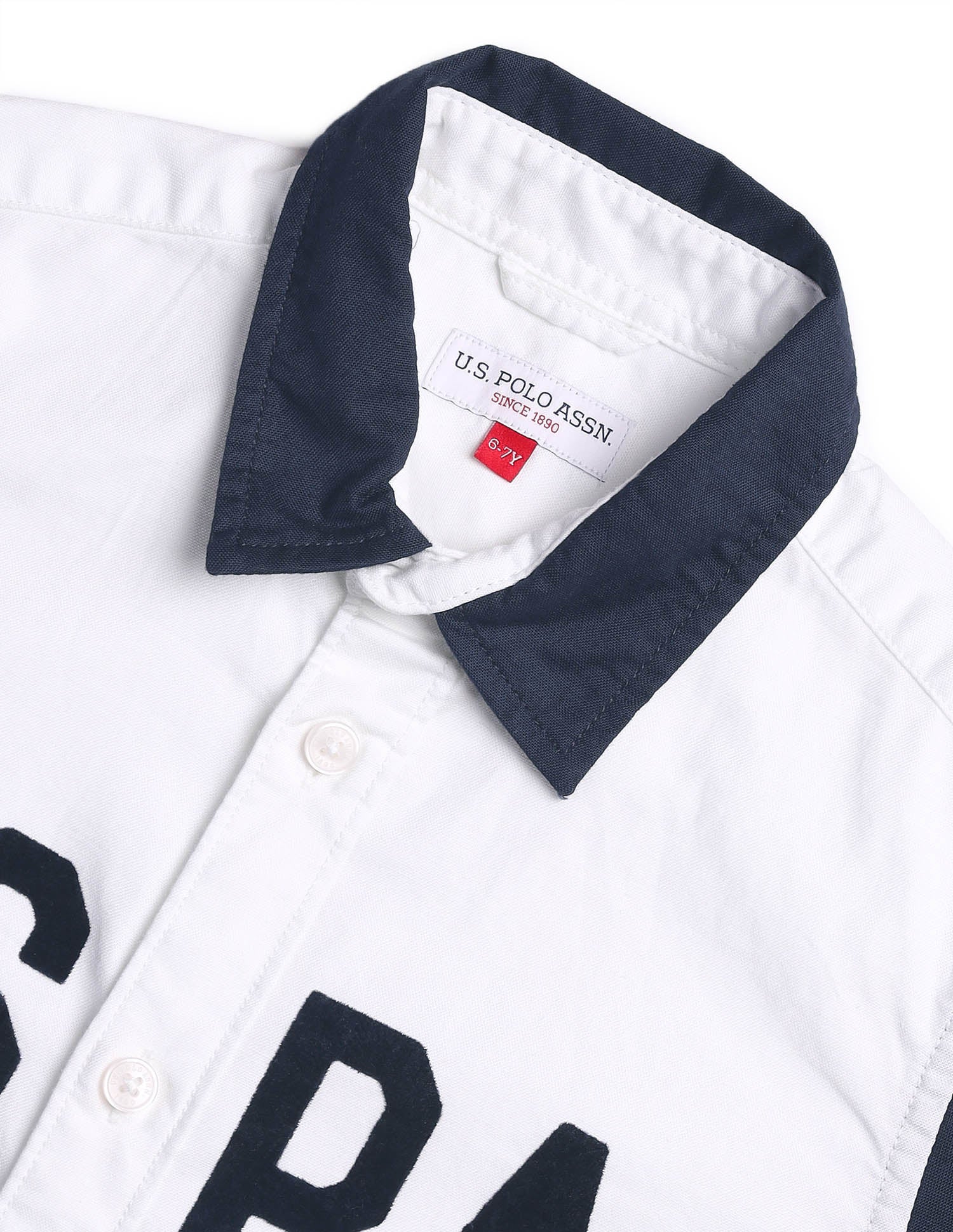 Boys Oxford Regular Fit Shirt White - U.S. POLO ASSN. | Large