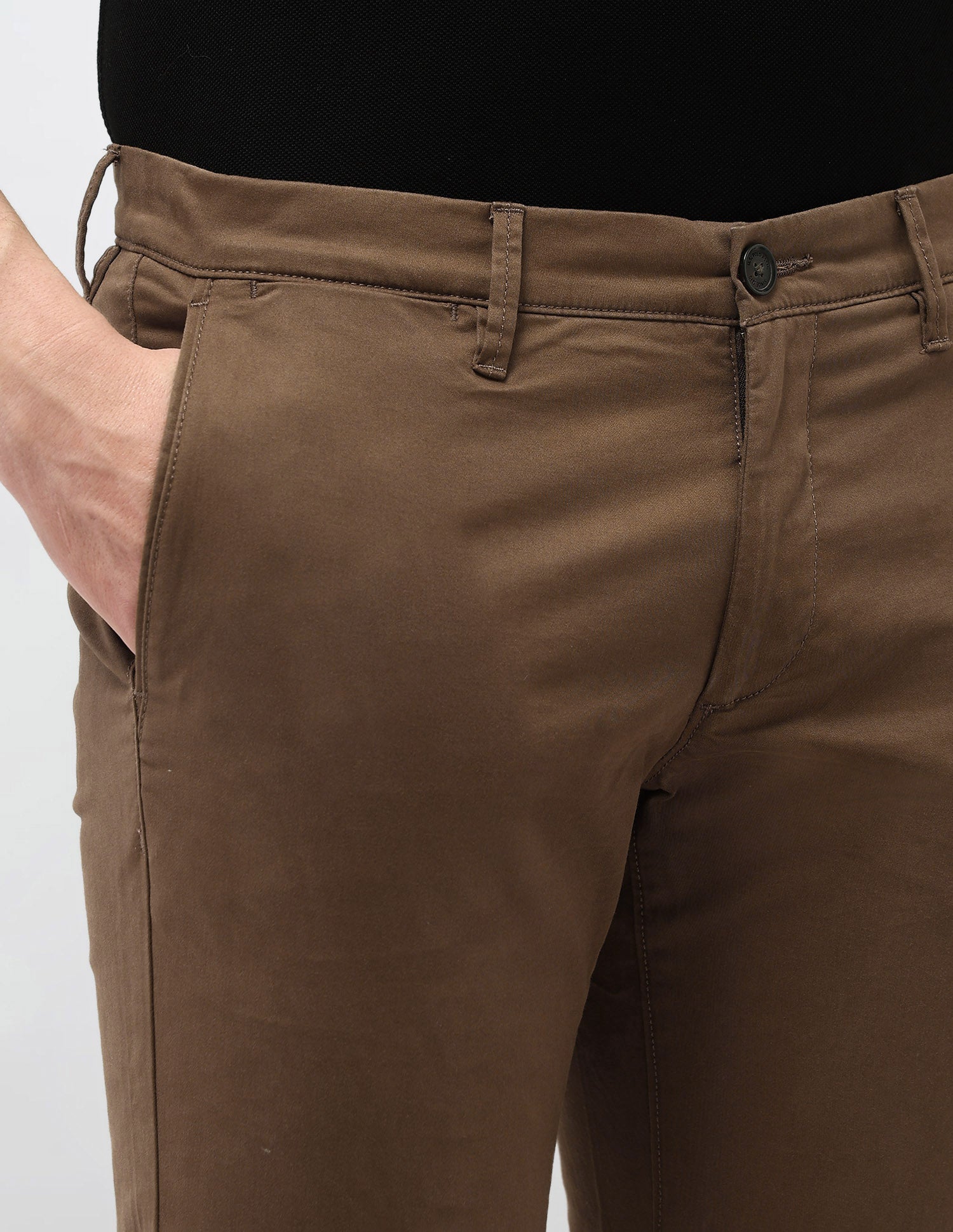 Denver Slim Fit Trouser Wall Trousers Brown - U.S. Polo Assn. India | Large