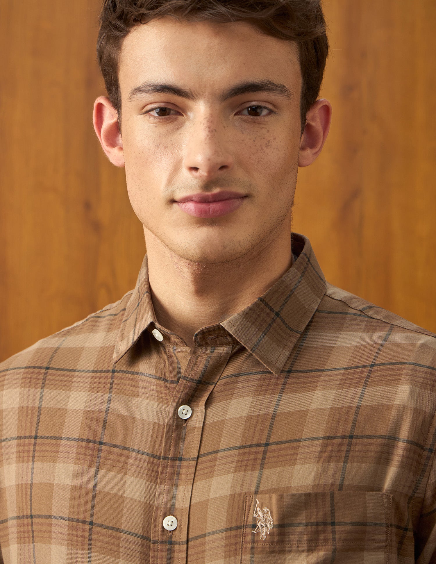 Tartan Checked Regular Fit Shirt Brown - U.S. Polo Assn. India | Large