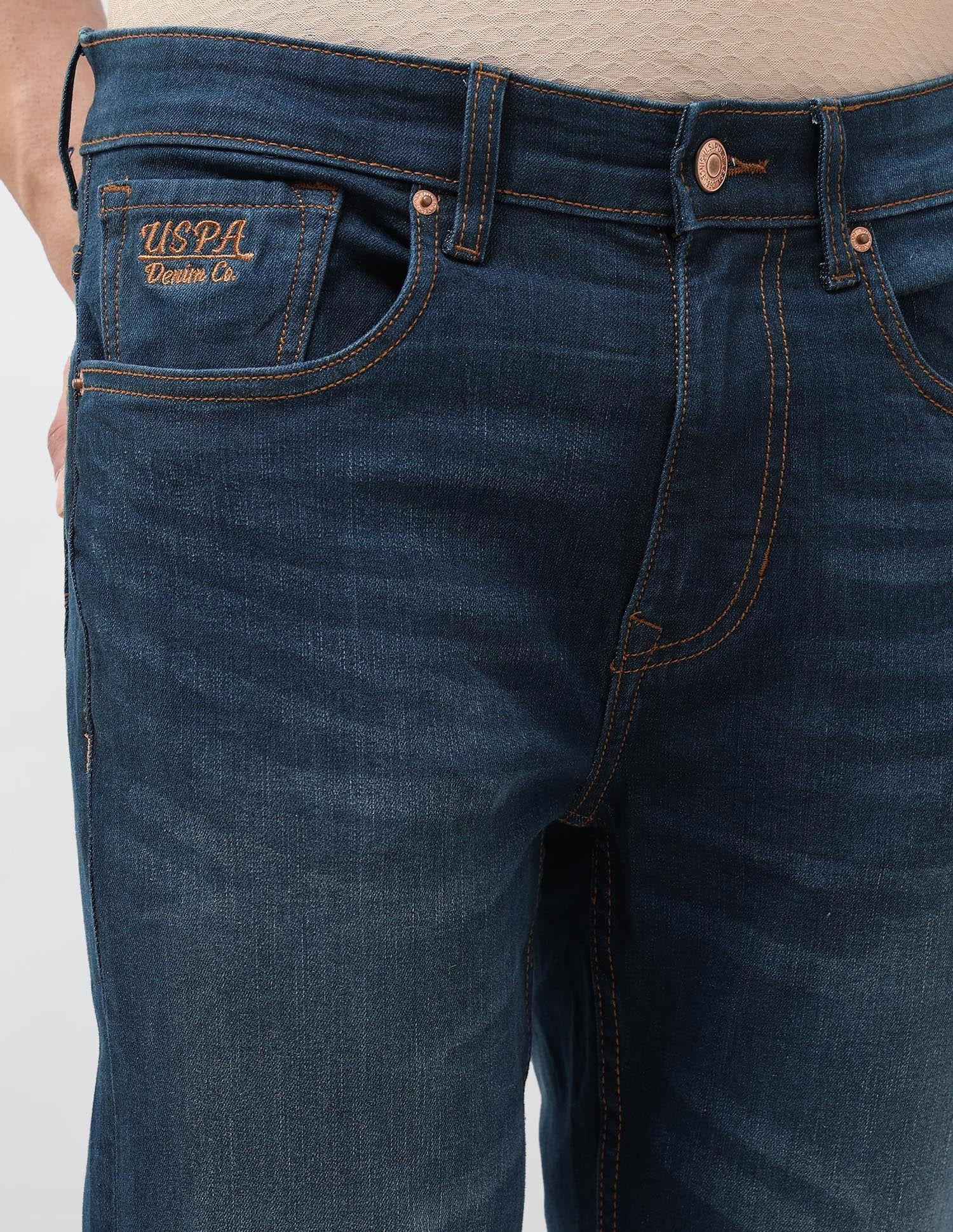Harold Slim Straight Fit Blue Jeans Indigo - U.S. Polo Assn. India | Large