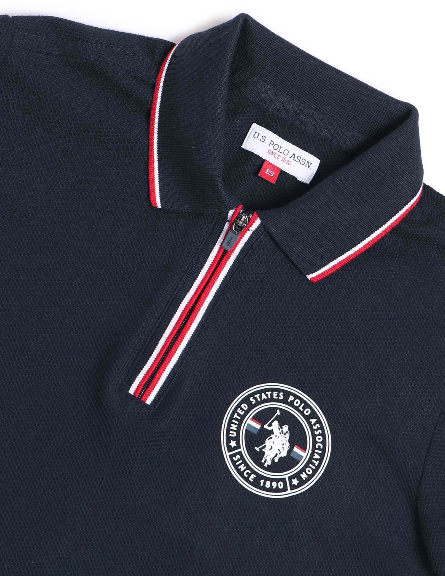 Boys Solid Regular Fit Polo Shirt Navy - U.S. POLO ASSN. | Large