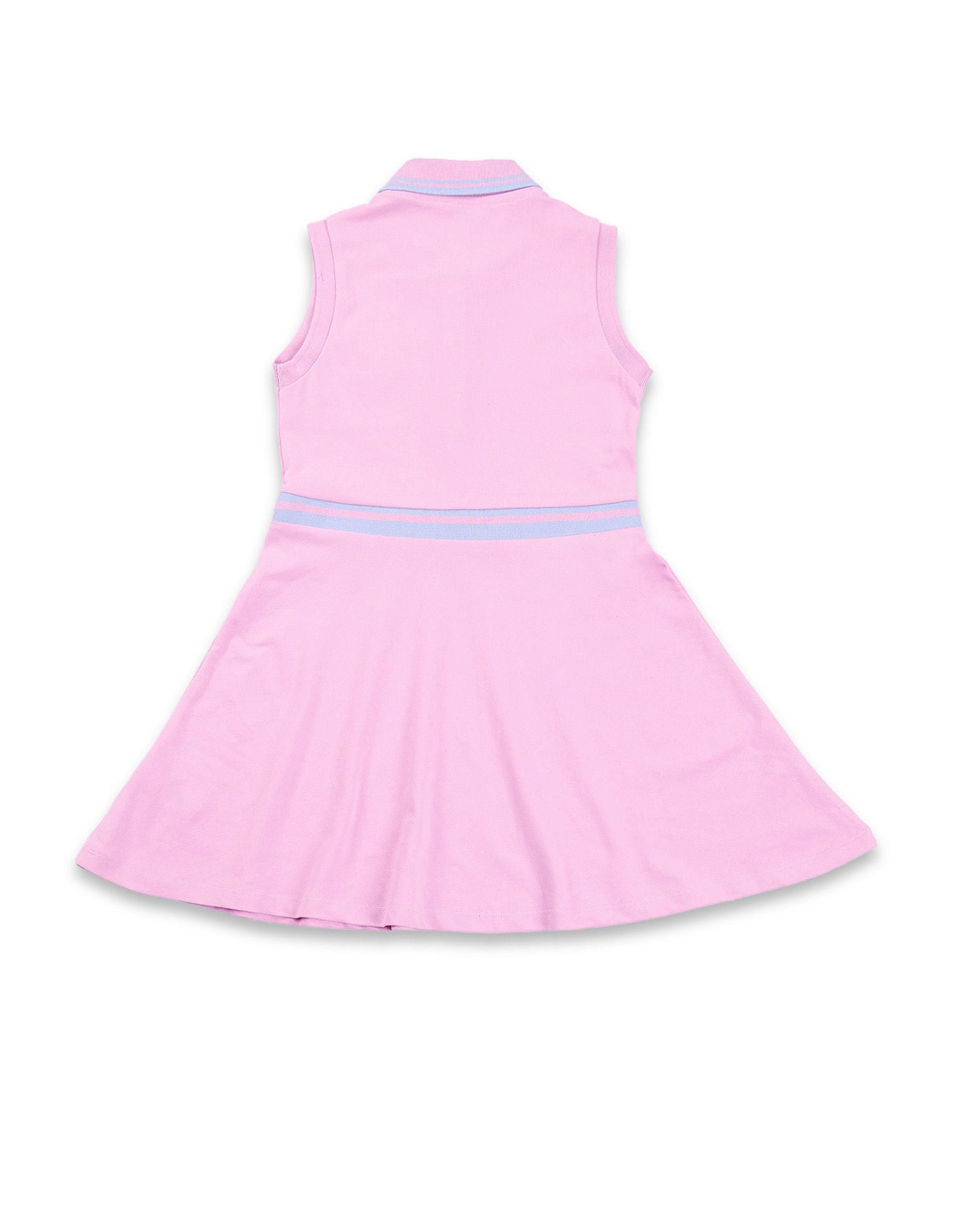 Girls Polo Collar Cotton Dress Pink - U.S. POLO ASSN. | Large