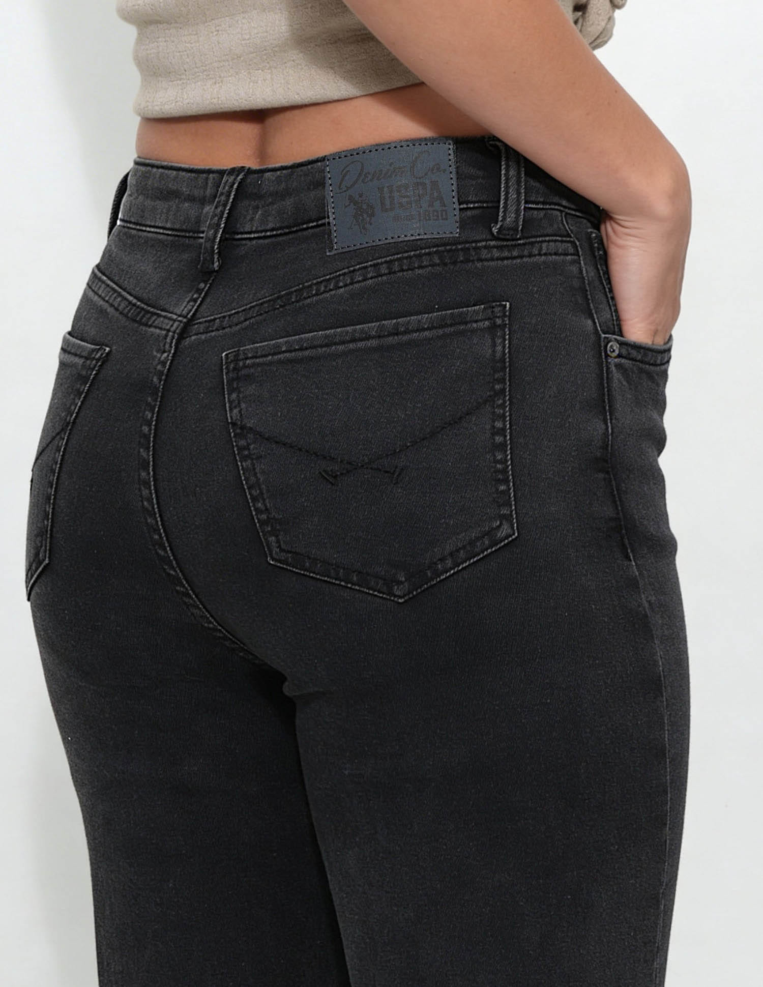 High Rise Bootcut Jeans Grey - U.S. Polo Assn. India | Large