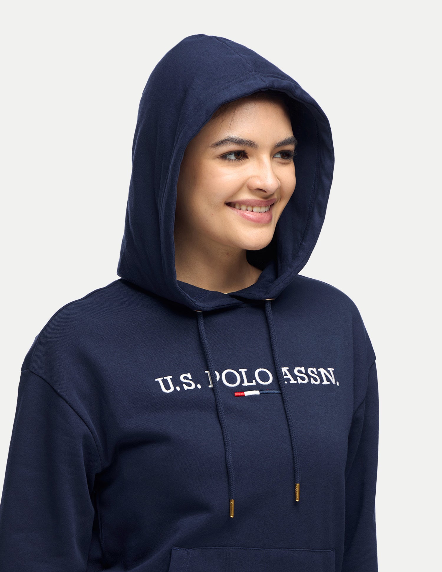 Brand Embroidered Relaxed Fit Sweatshirt Blue - U.S. Polo Assn. India | Large