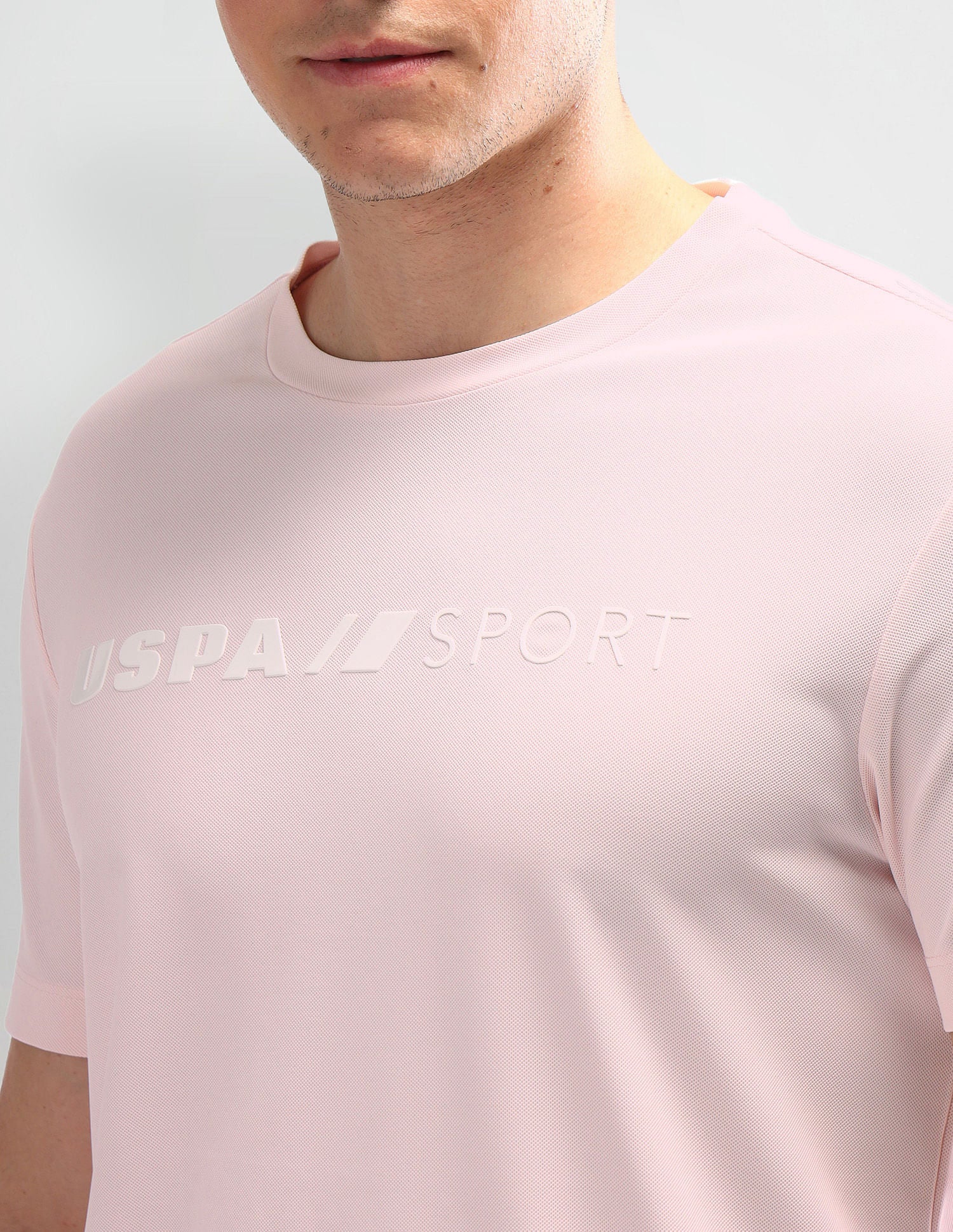 Slim Fit Printed T-Shirt Light Pink - U.S. Polo Assn. India | Large