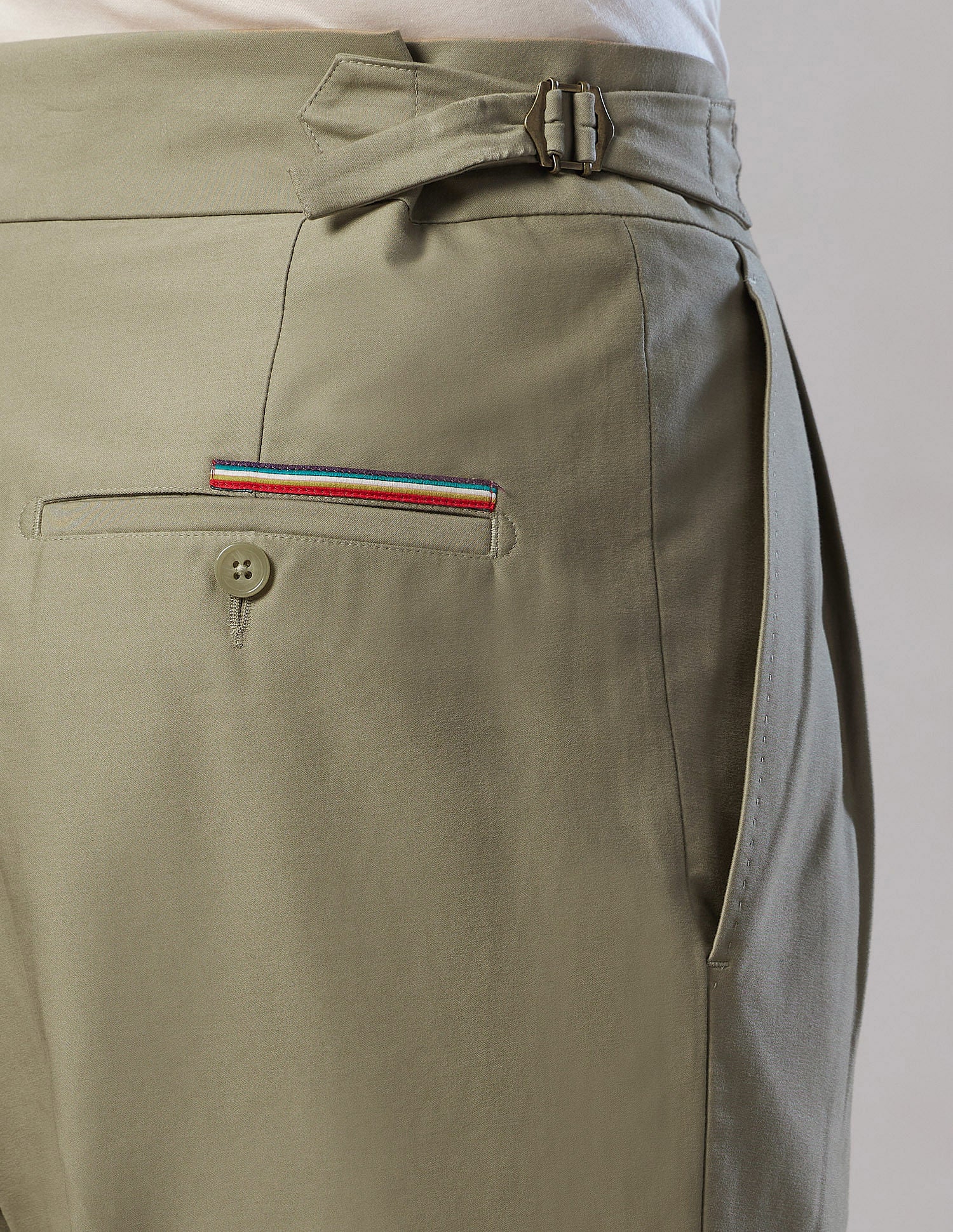 Pacho X Denver Slim Pleated Trousers Sage - U.S. POLO ASSN. | Large