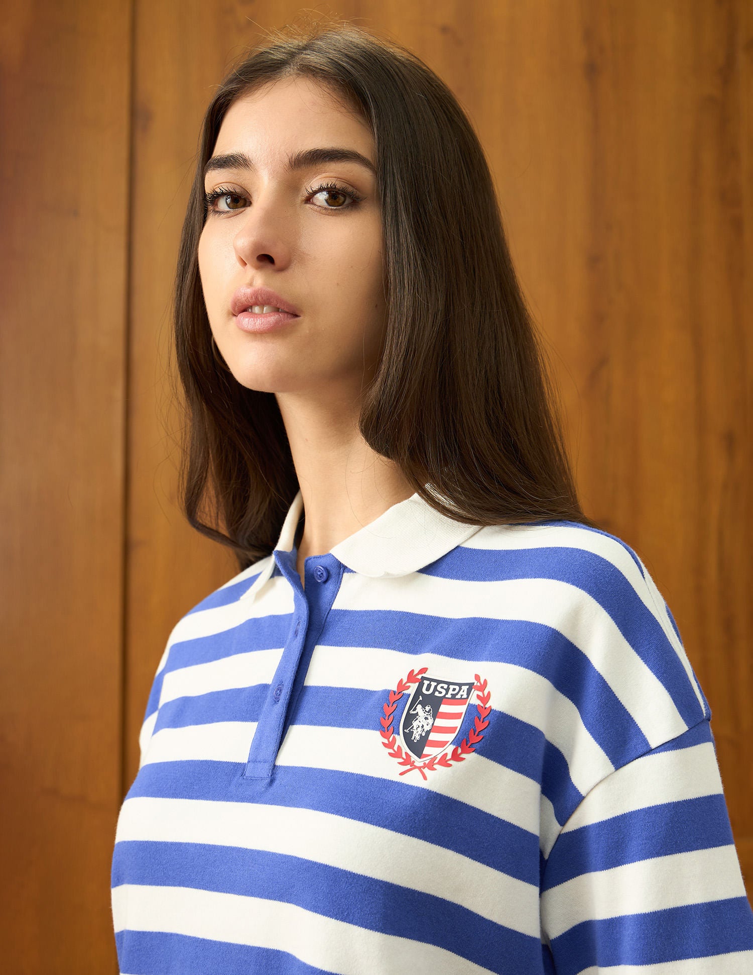 Oversized Horizontal Striped Top White - U.S. POLO ASSN. | Large
