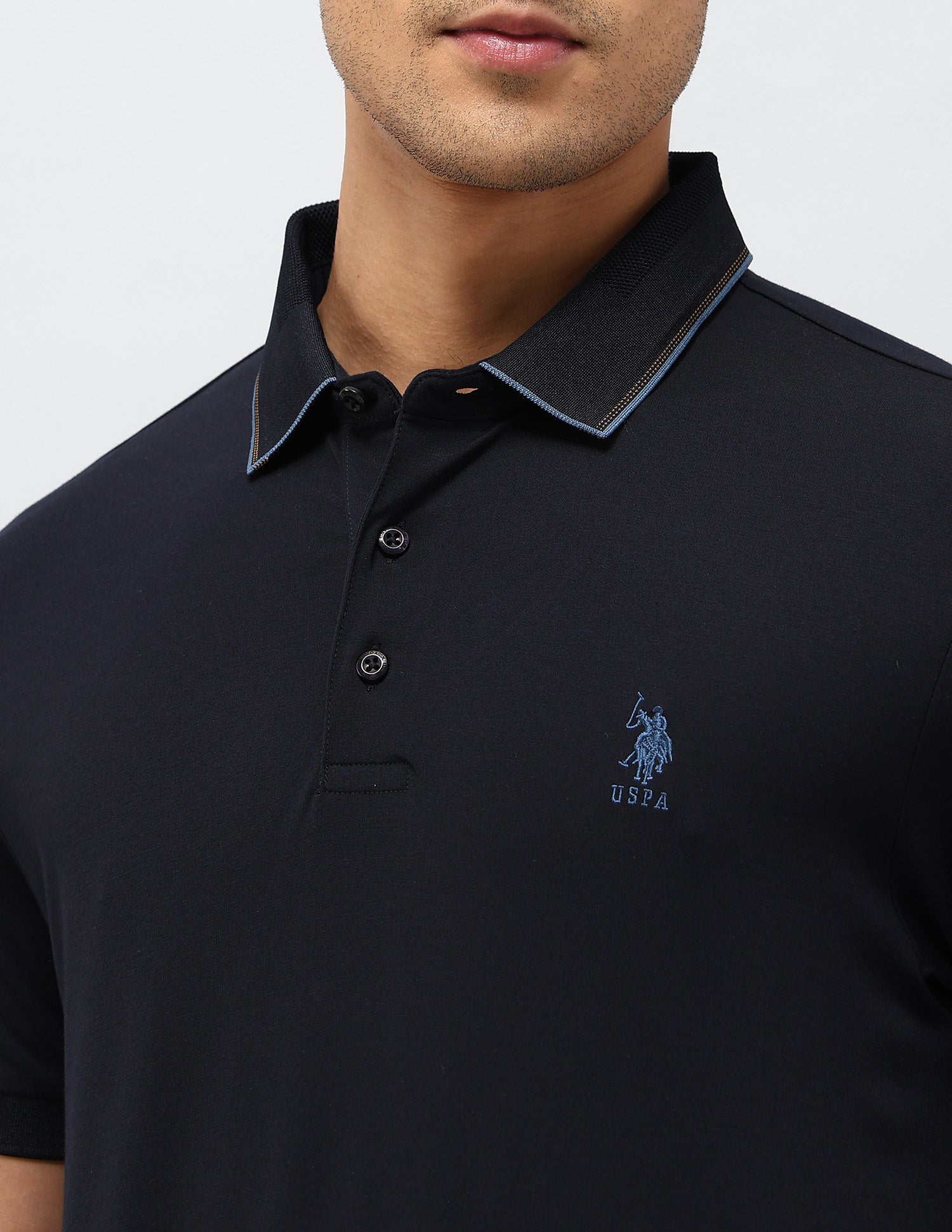 Solid Regular Fit Polo Shirt Navy - U.S. POLO ASSN. | Large