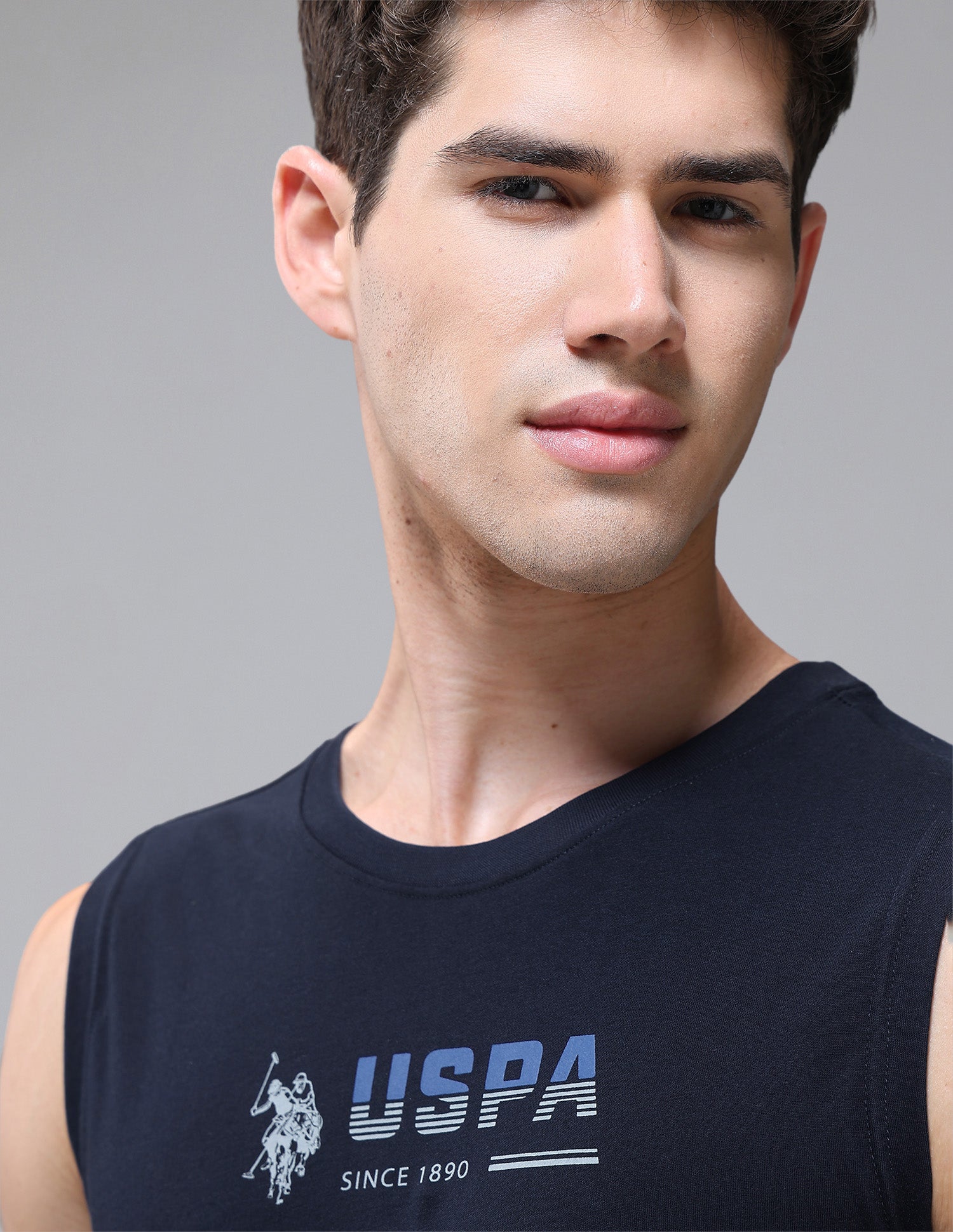 Solid Cotton OEV06 Vest - Pack Of 1 Navy - U.S. Polo Assn. India | Large