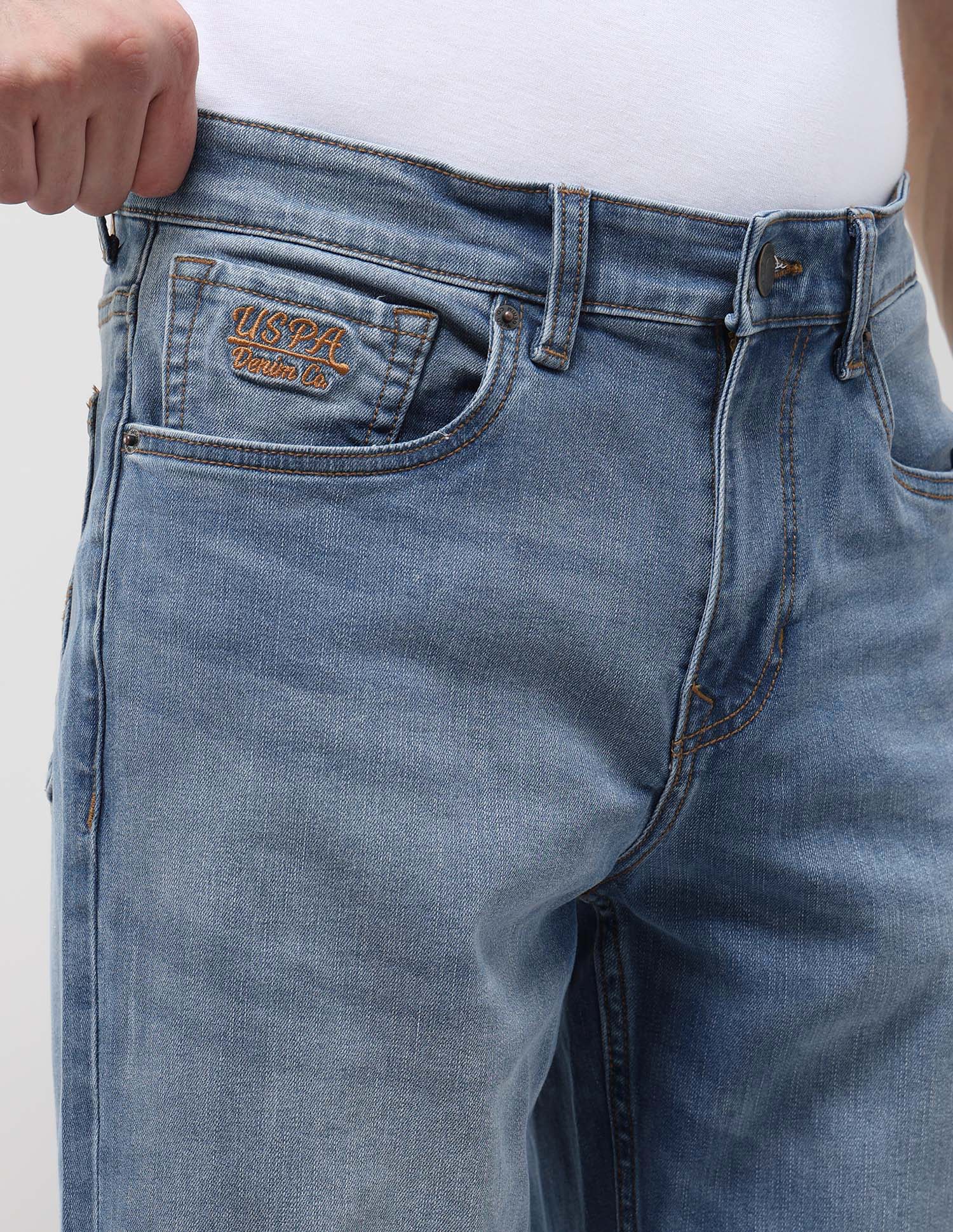 Shawn Relaxed Fit Blue Jeans Light Indigo - U.S. Polo Assn. India | Large