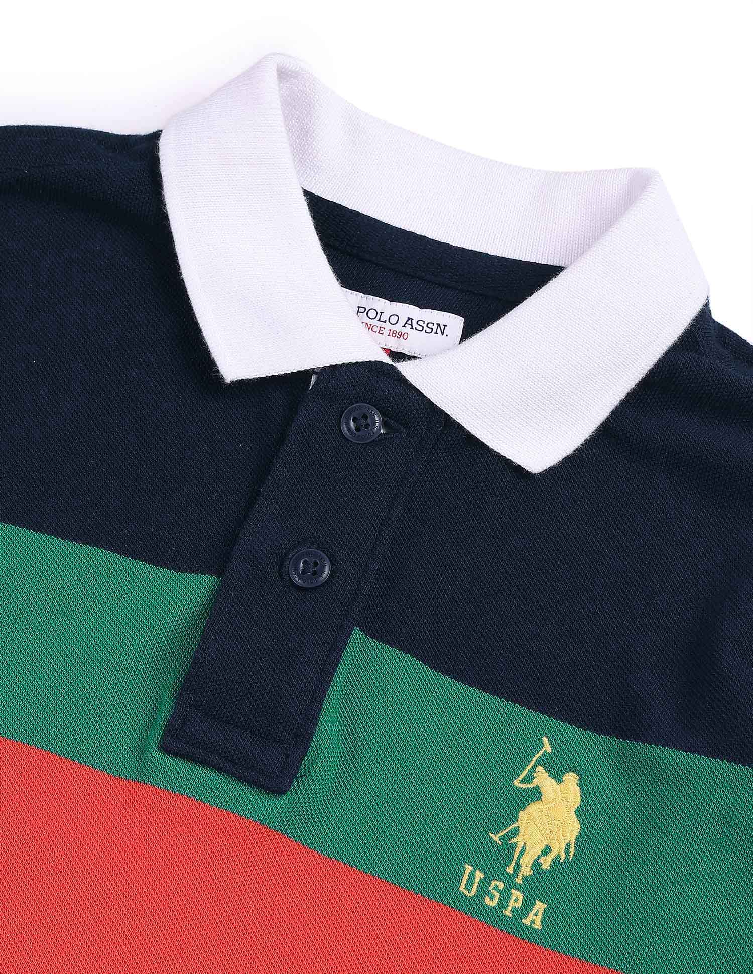 Regular fit Colour blocked Polo Shirt Navy - U.S. POLO ASSN. | Large