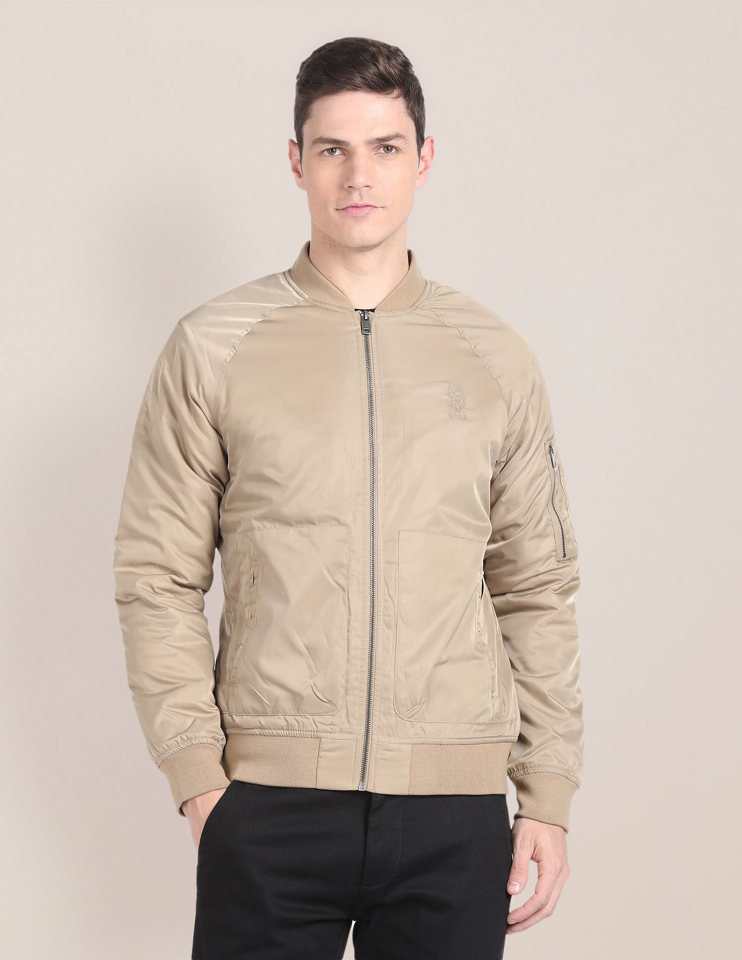 Lightweight Solid Bomber Jacket – U.S. Polo Assn. India