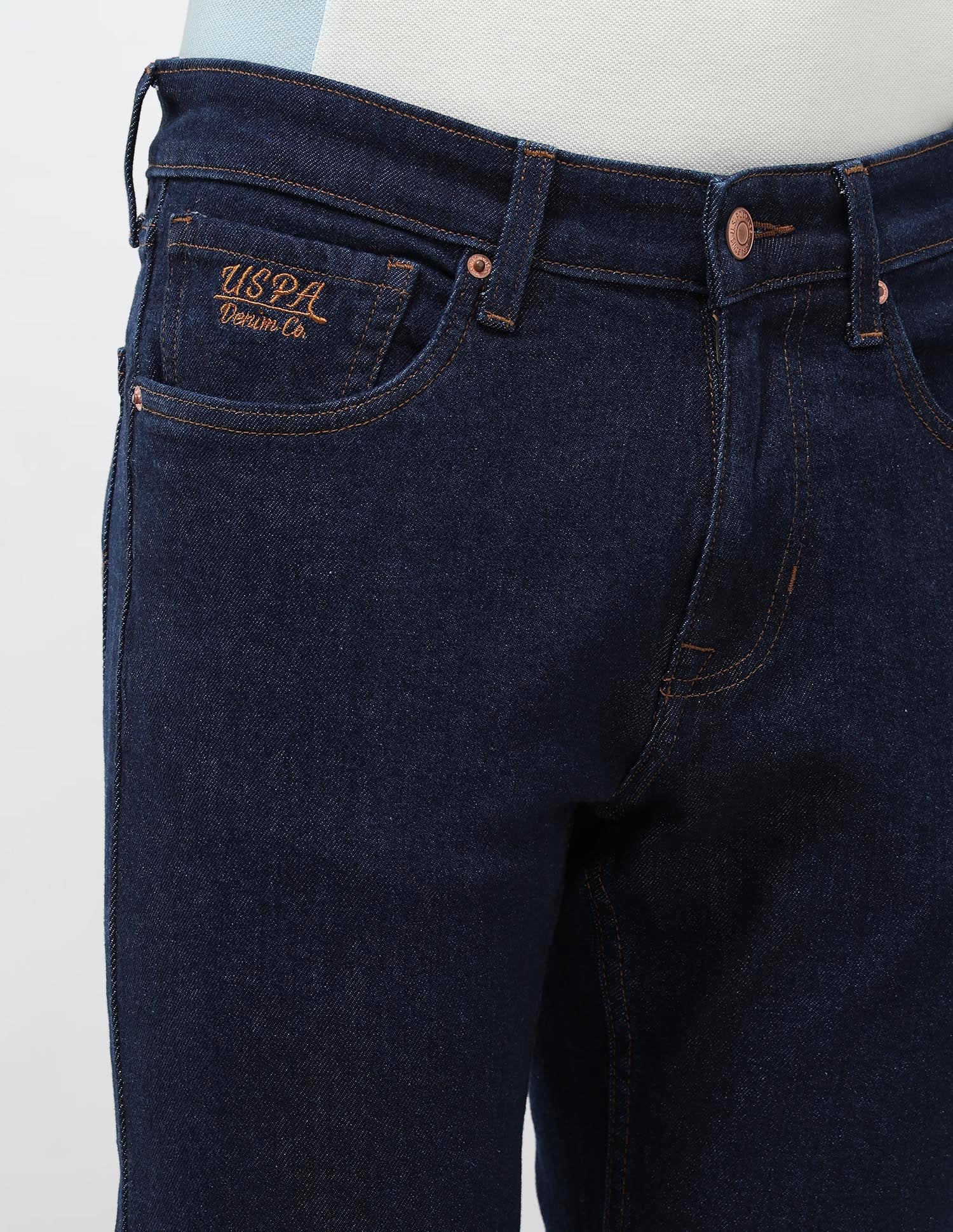 Brandon Slim Tapered Fit Blue Jeans Dark Blue - U.S. POLO ASSN. | Large