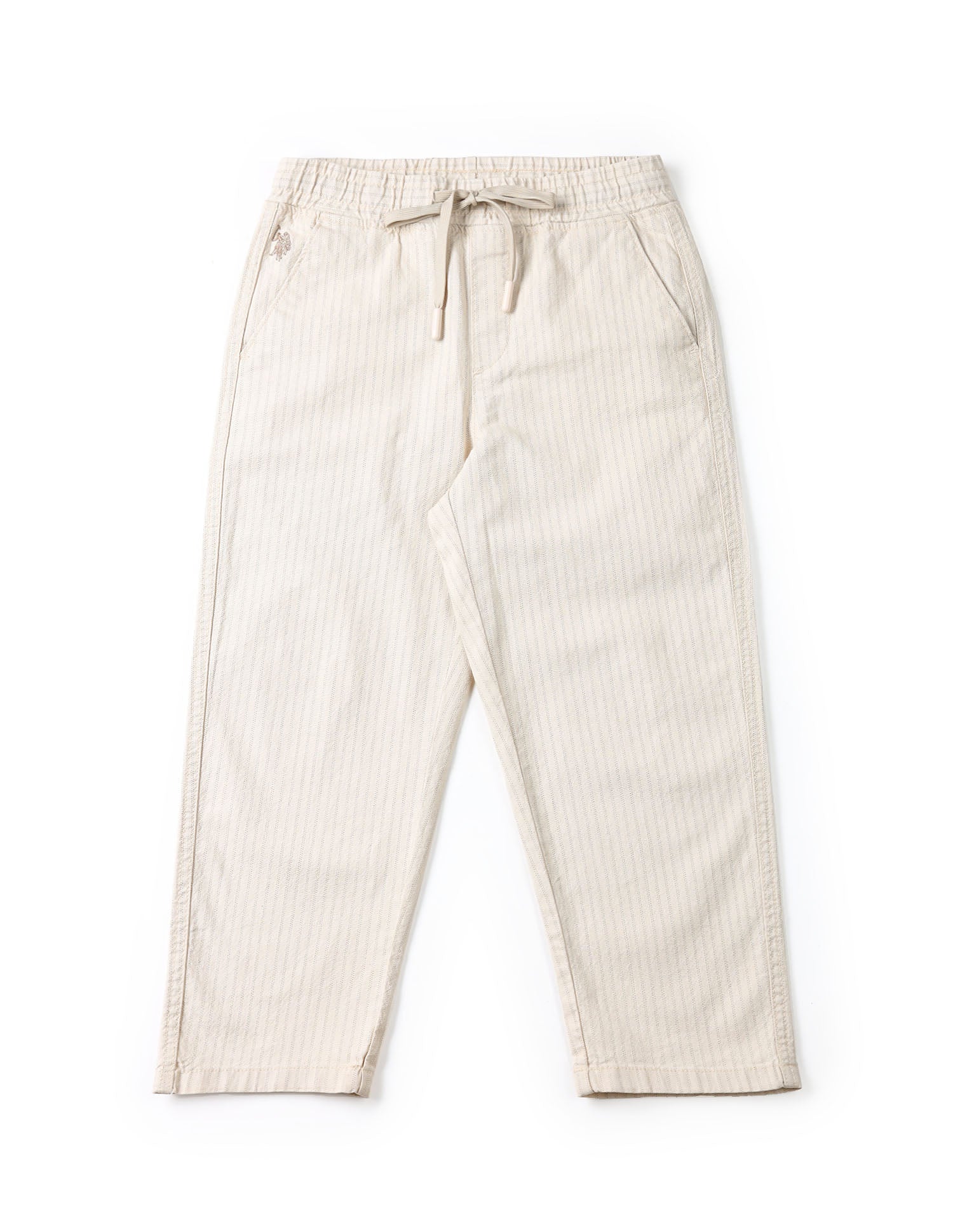 UKTRO0212 NATURAL Boys Trousers Beige - U.S. POLO ASSN. | Large