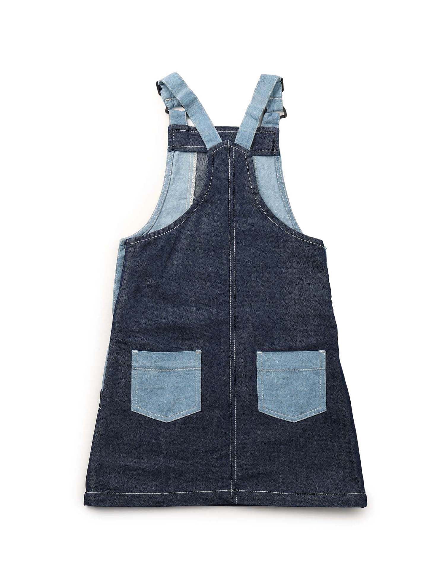 Girls Colorblock Dungree Dress Colorblock Dungree Dress Indigo - U.S. POLO ASSN. | Large