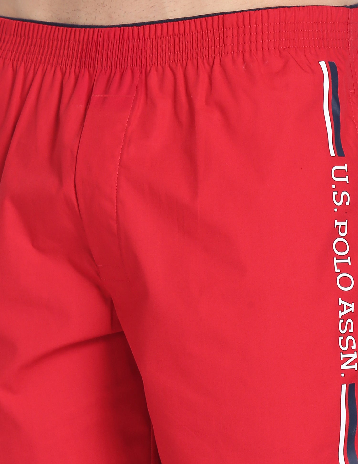 Brand Stripe Dual Pocket IYAX Boxers - Pack Of 1 Red - U.S. POLO ASSN. | Large