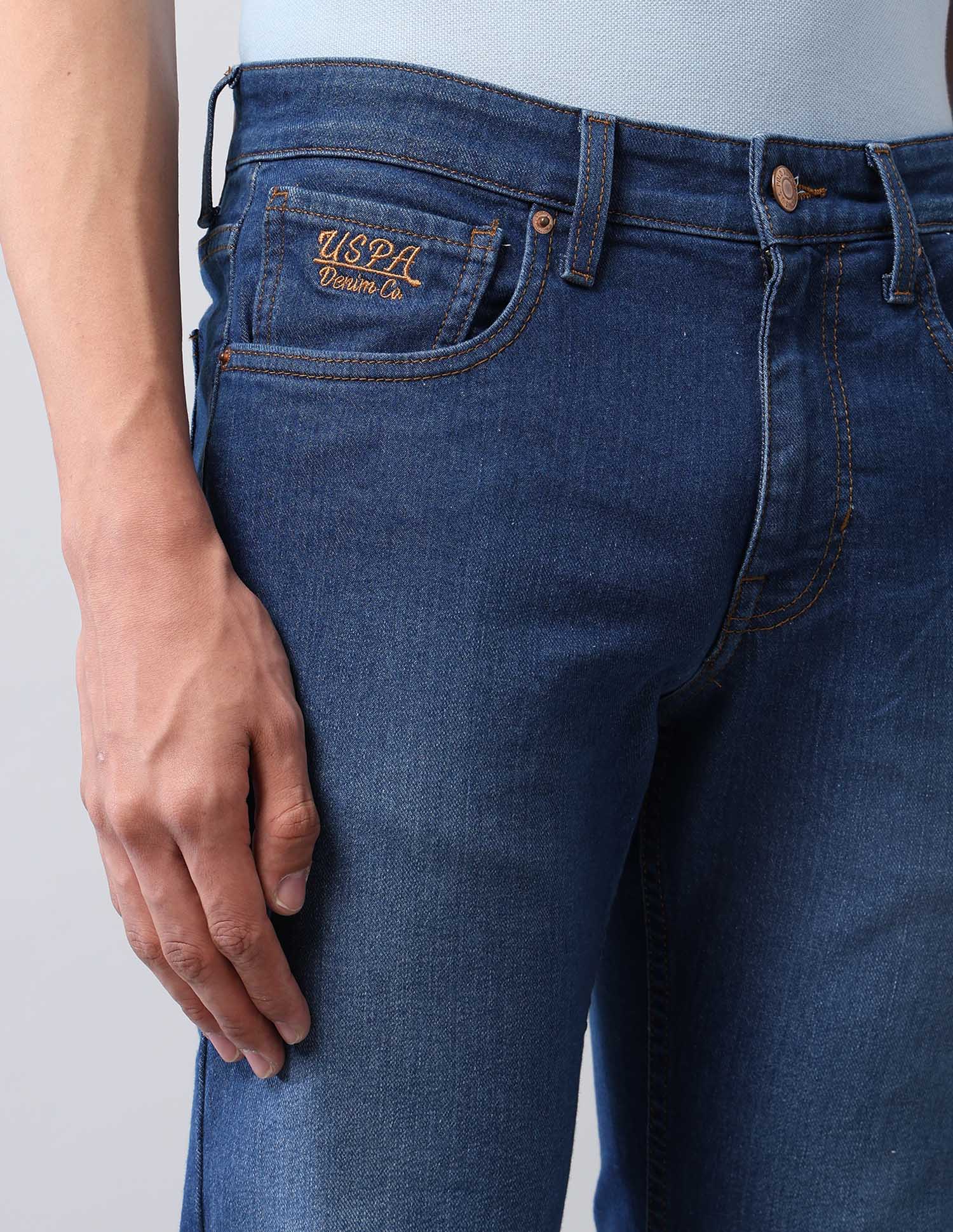 Brandon Slim Tapered Fit Blue Jeans Dark Blue - U.S. POLO ASSN. | Large