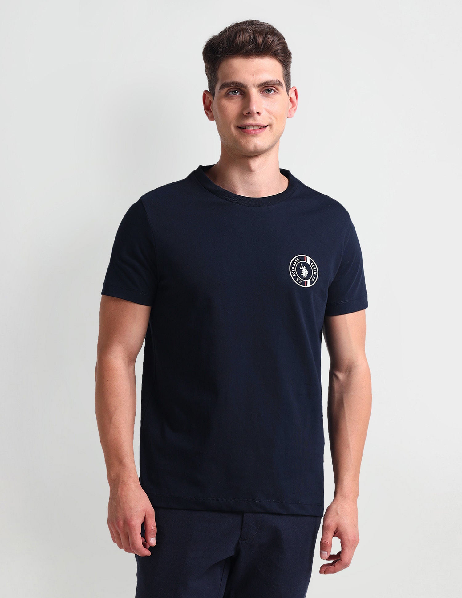 Muscle Fit Cotton T-Shirt Navy - U.S. POLO ASSN. | Large