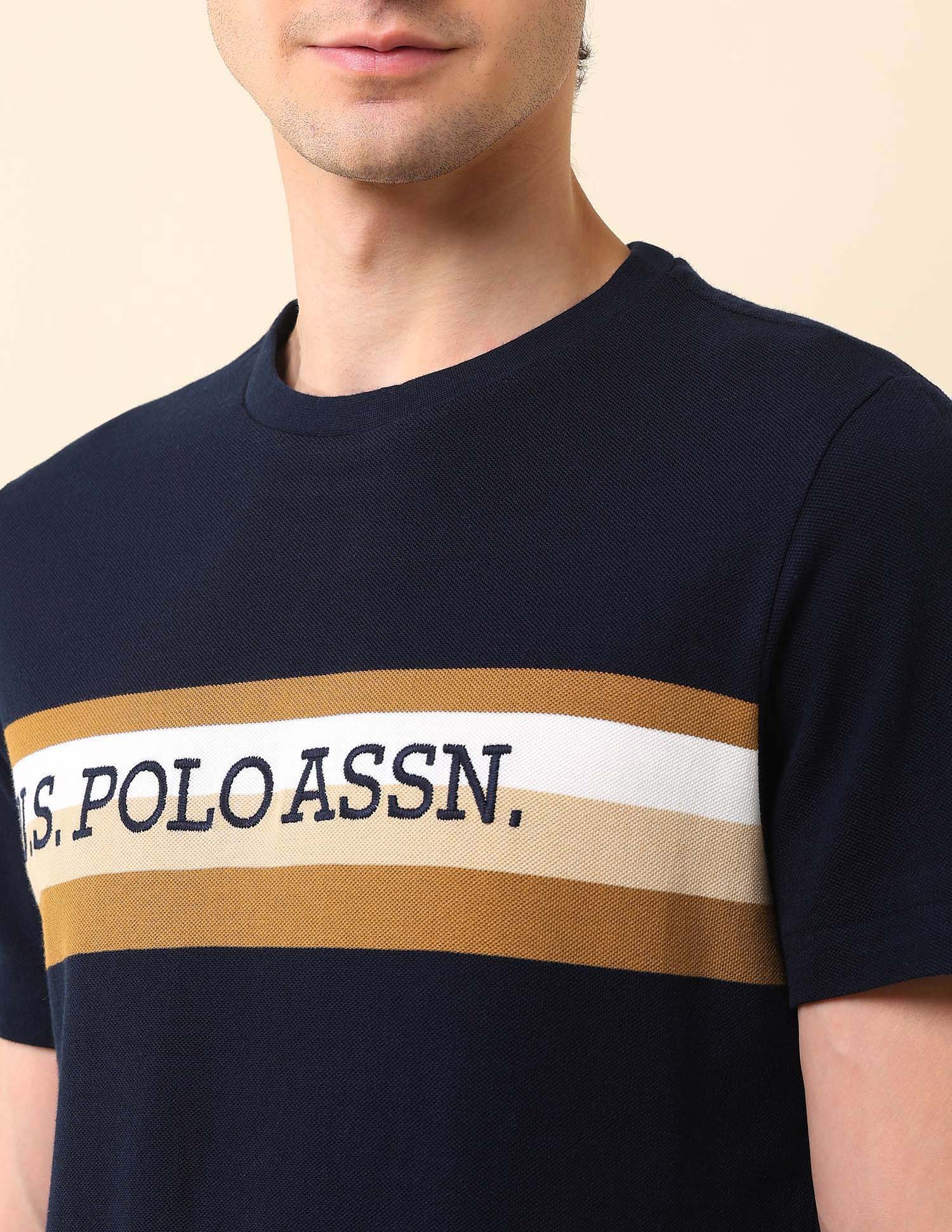 Brand Embroidered Gold Cup T-Shirt Navy - U.S. POLO ASSN. | Large