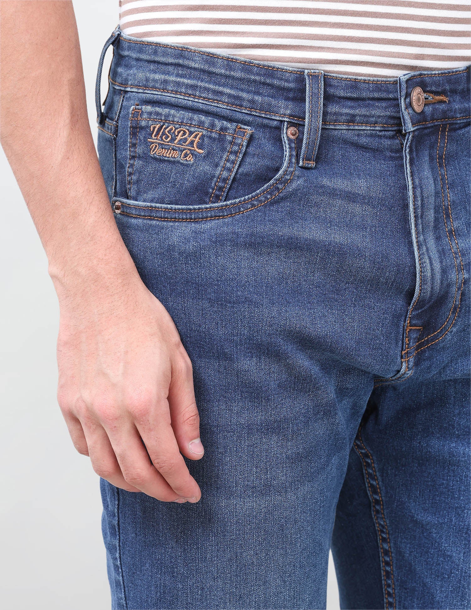 Connor Bootcut Fit Blue Jeans Dark Indigo - U.S. Polo Assn. India | Large