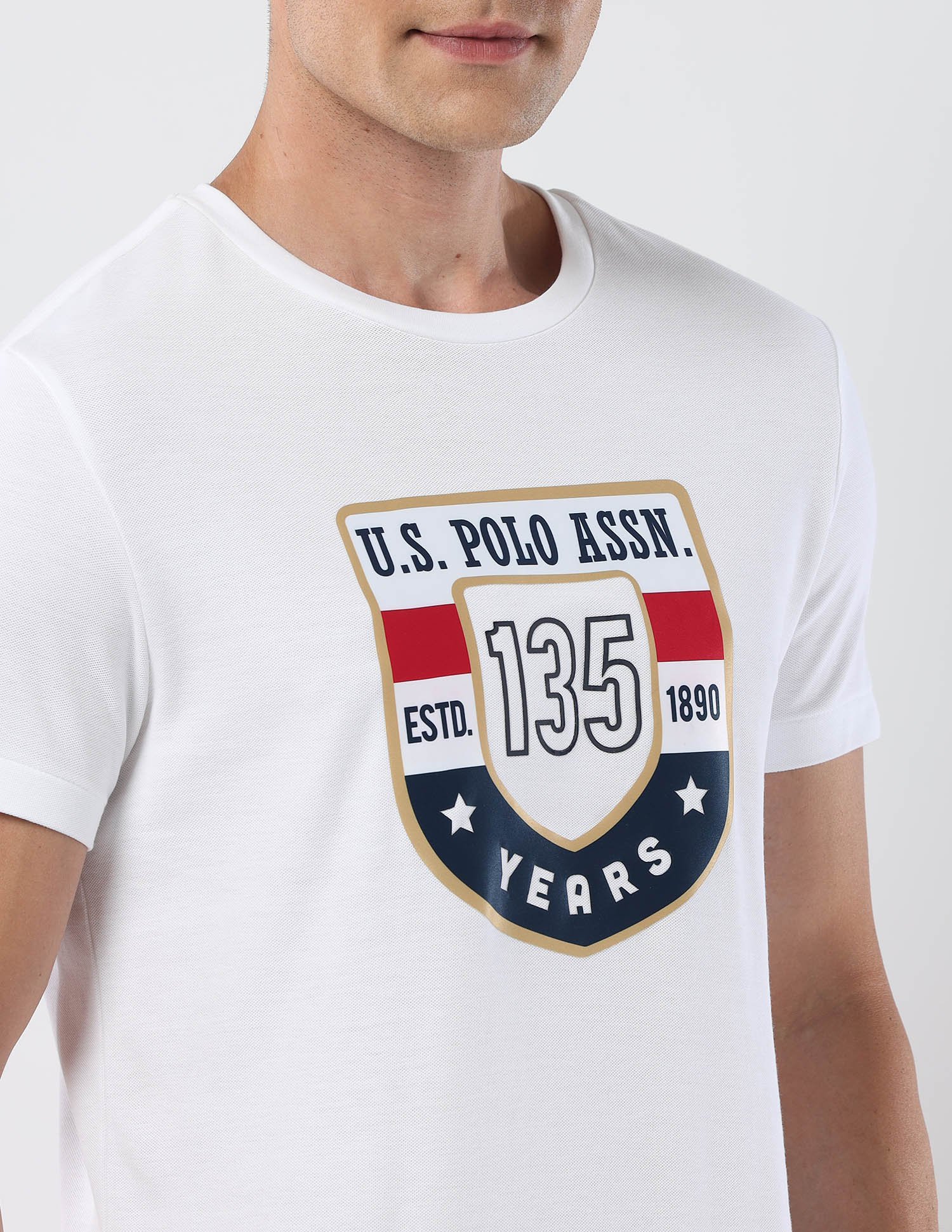 Pure Cotton 135 Anniversary T-Shirt White - U.S. Polo Assn. India | Large