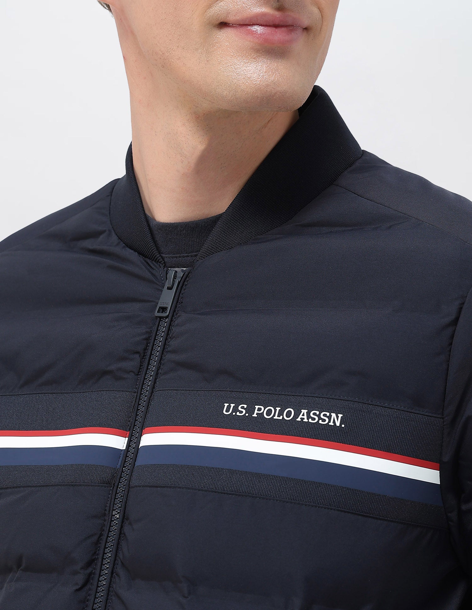 Puffer Baseball Collar Regular Fit Jacket Navy - U.S. Polo Assn. India | Large