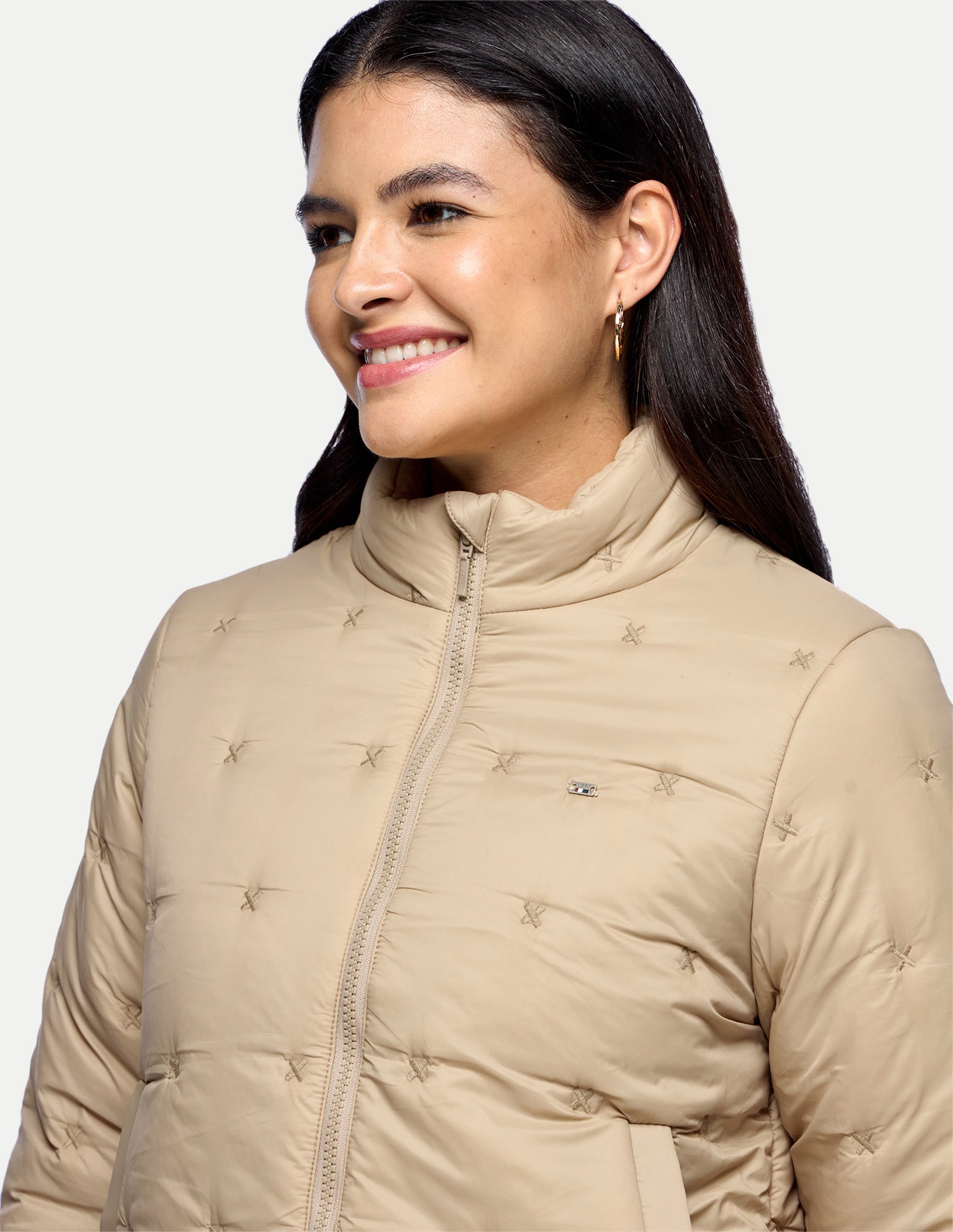 Relaxed Fit Bomber Puffer Jacket Beige - U.S. Polo Assn. India | Large