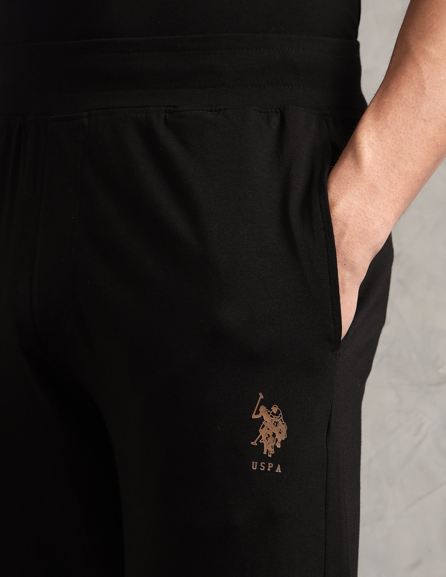 Relaxed Fit Breathable PR001-PL - Lounge Pants Pack Of 1 Black - U.S. Polo Assn. India | Large