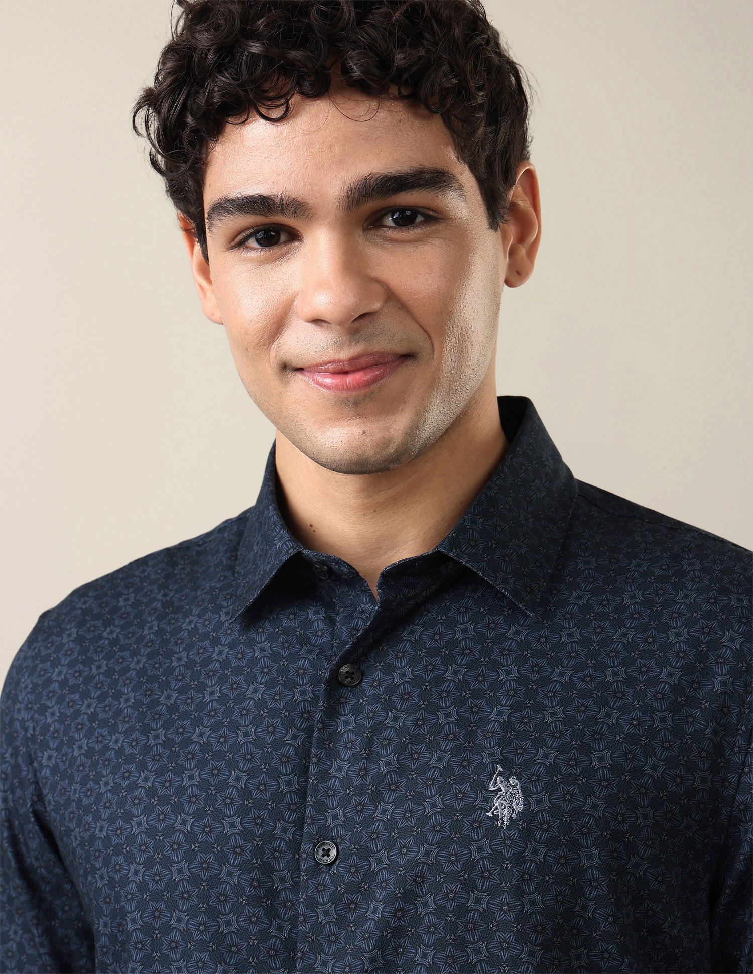 Twill Floral Printed Shirt Teal - U.S. Polo Assn. India | Large