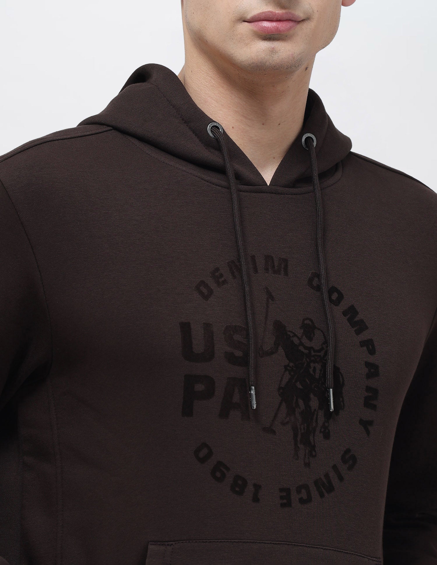 Brand Printed Regular Fit Sweatshirt Dark Brown - U.S. POLO ASSN. | Large